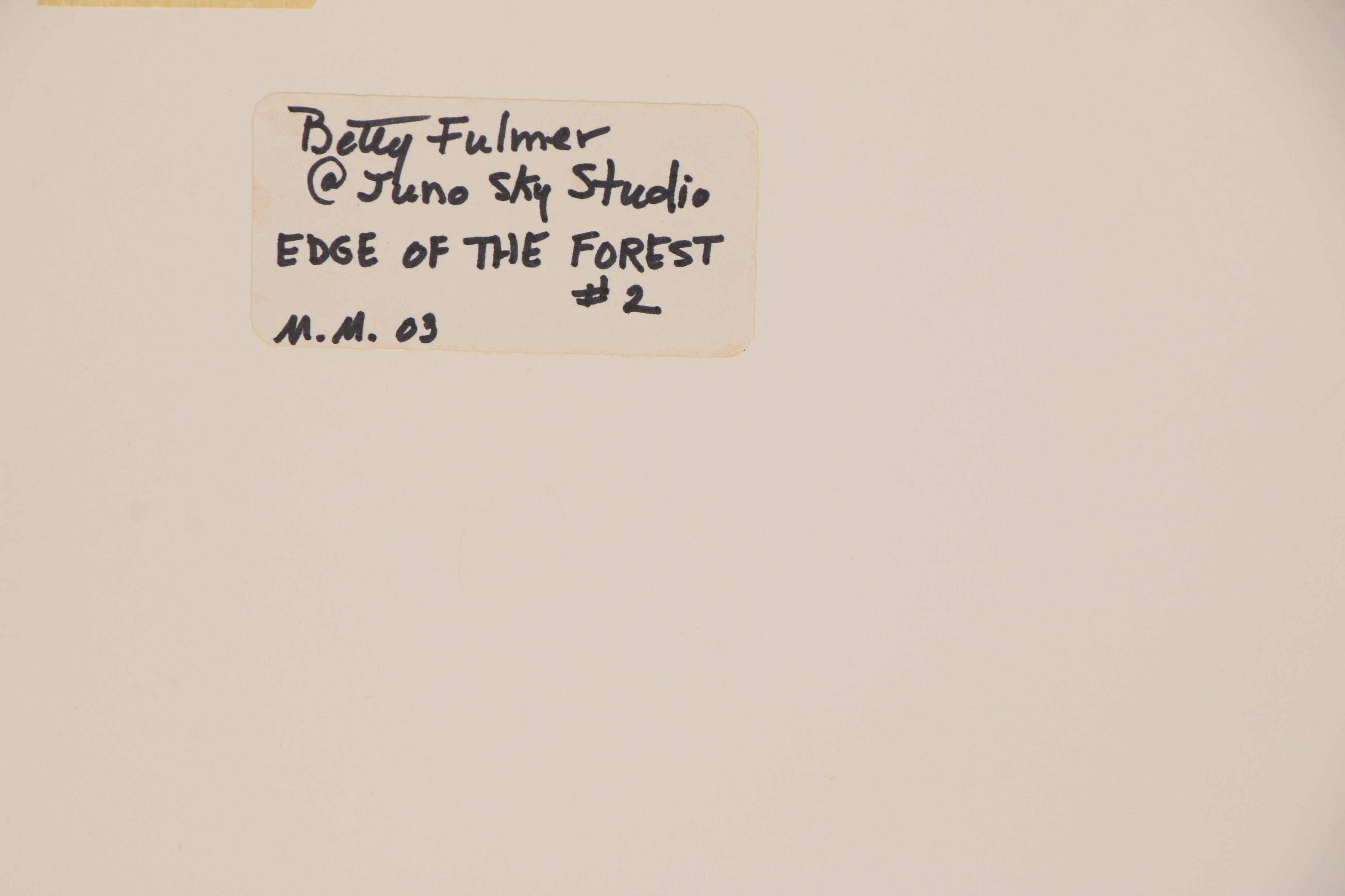 Betty Fulmer Mixed Media Composition "Edge of the Forest", Late 20th Century