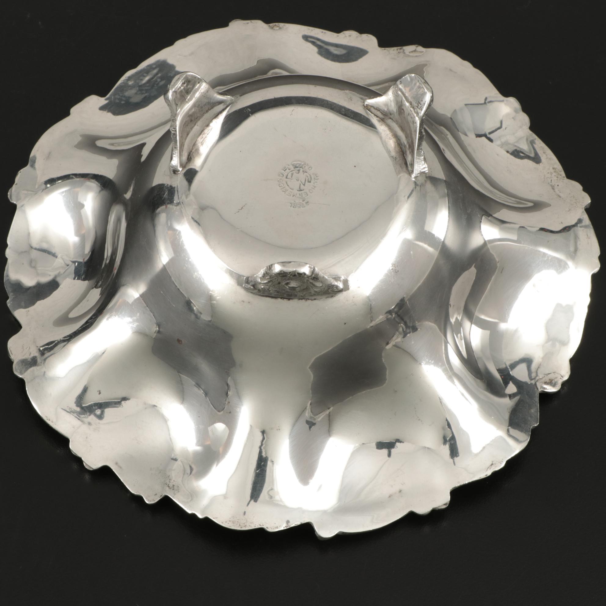 Webster Sterling Silver Porringer Bowl and Mexican 925 Silver Candy Dishes