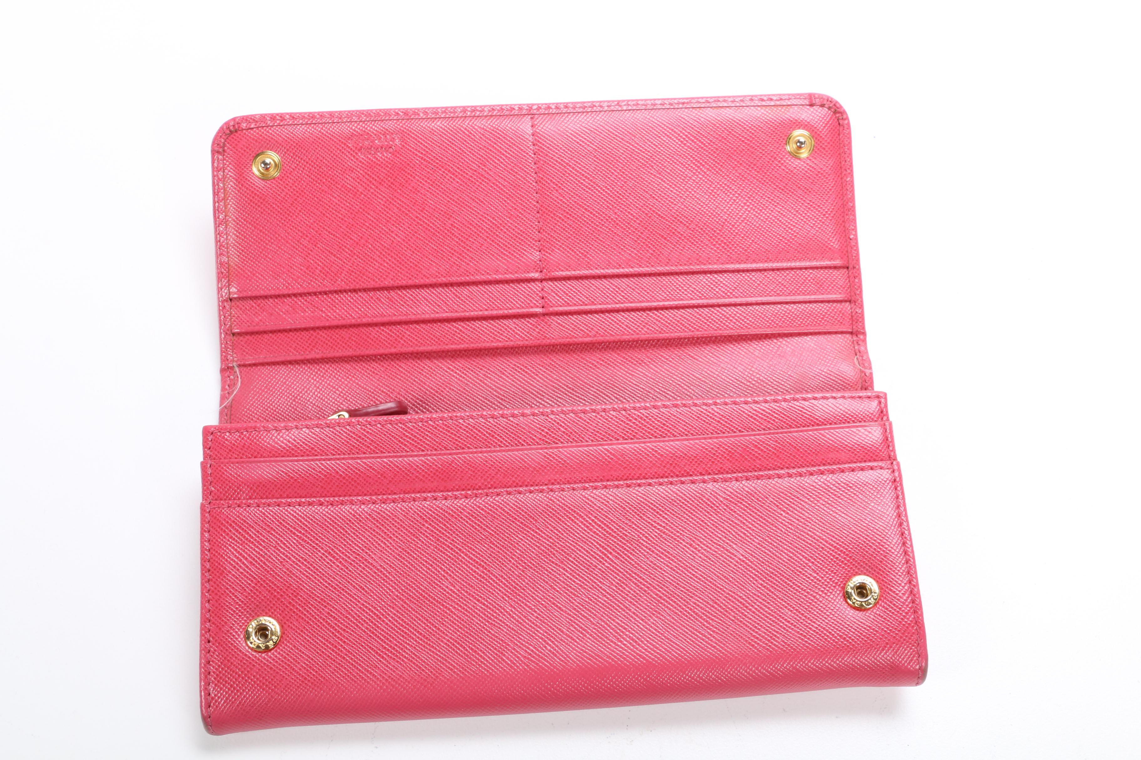 Prada Saffiano Leather Continental Flap Wallet