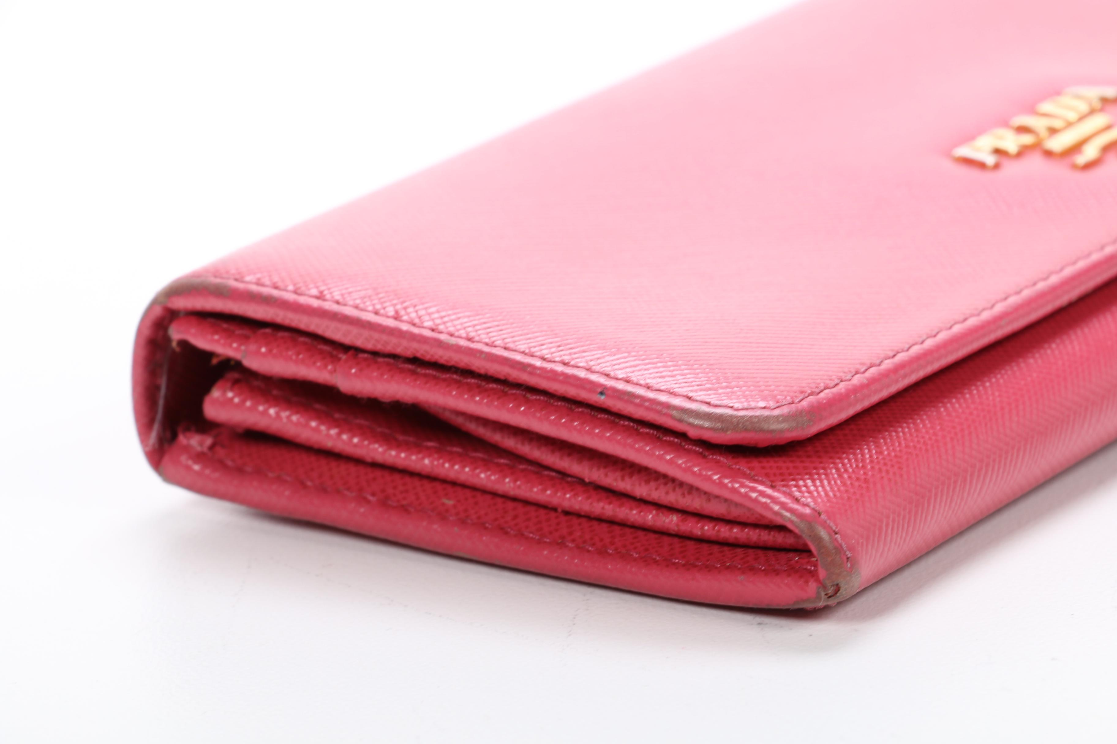 Prada Saffiano Leather Continental Flap Wallet