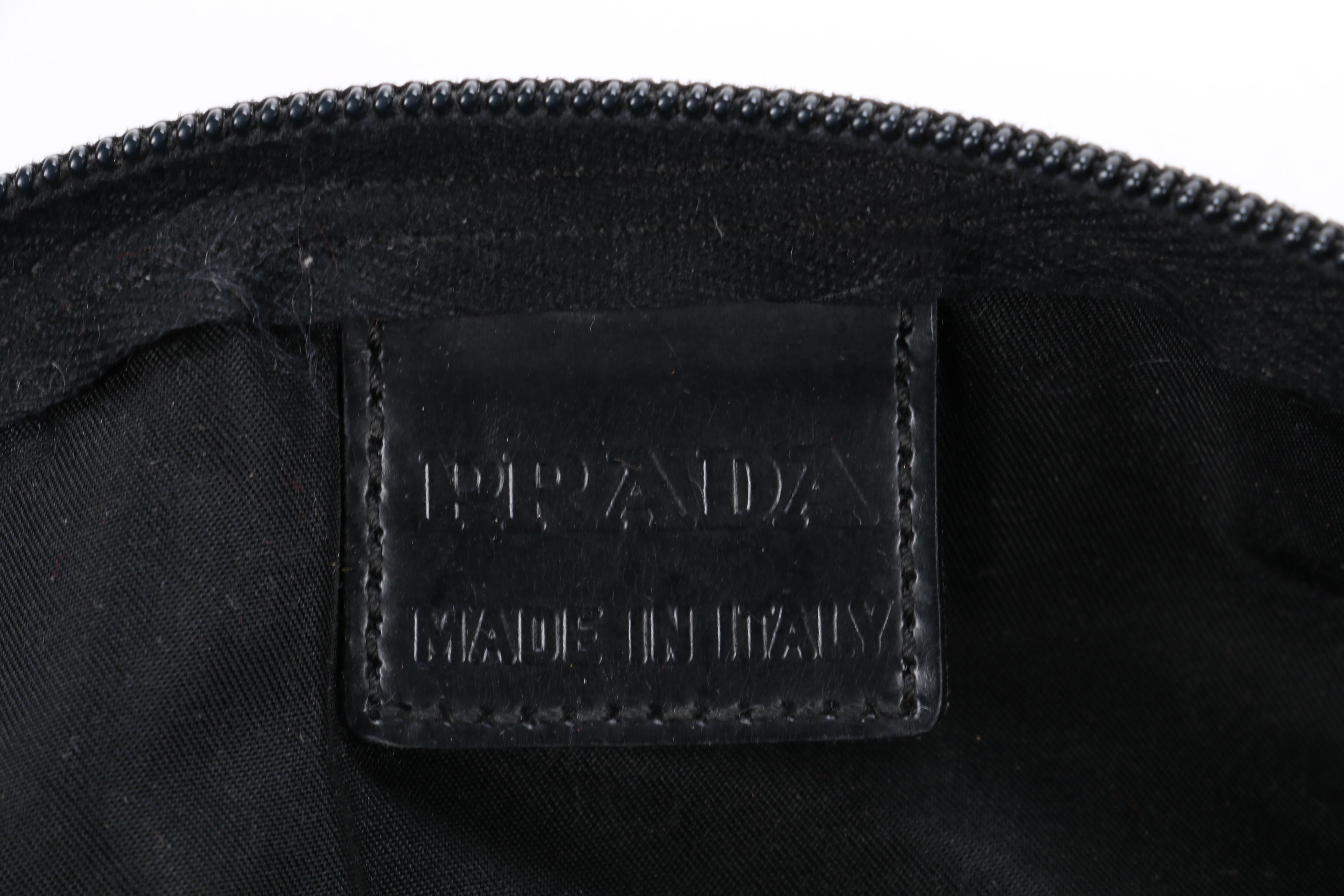 Prada Vela Nylon Travel Pouch in Black