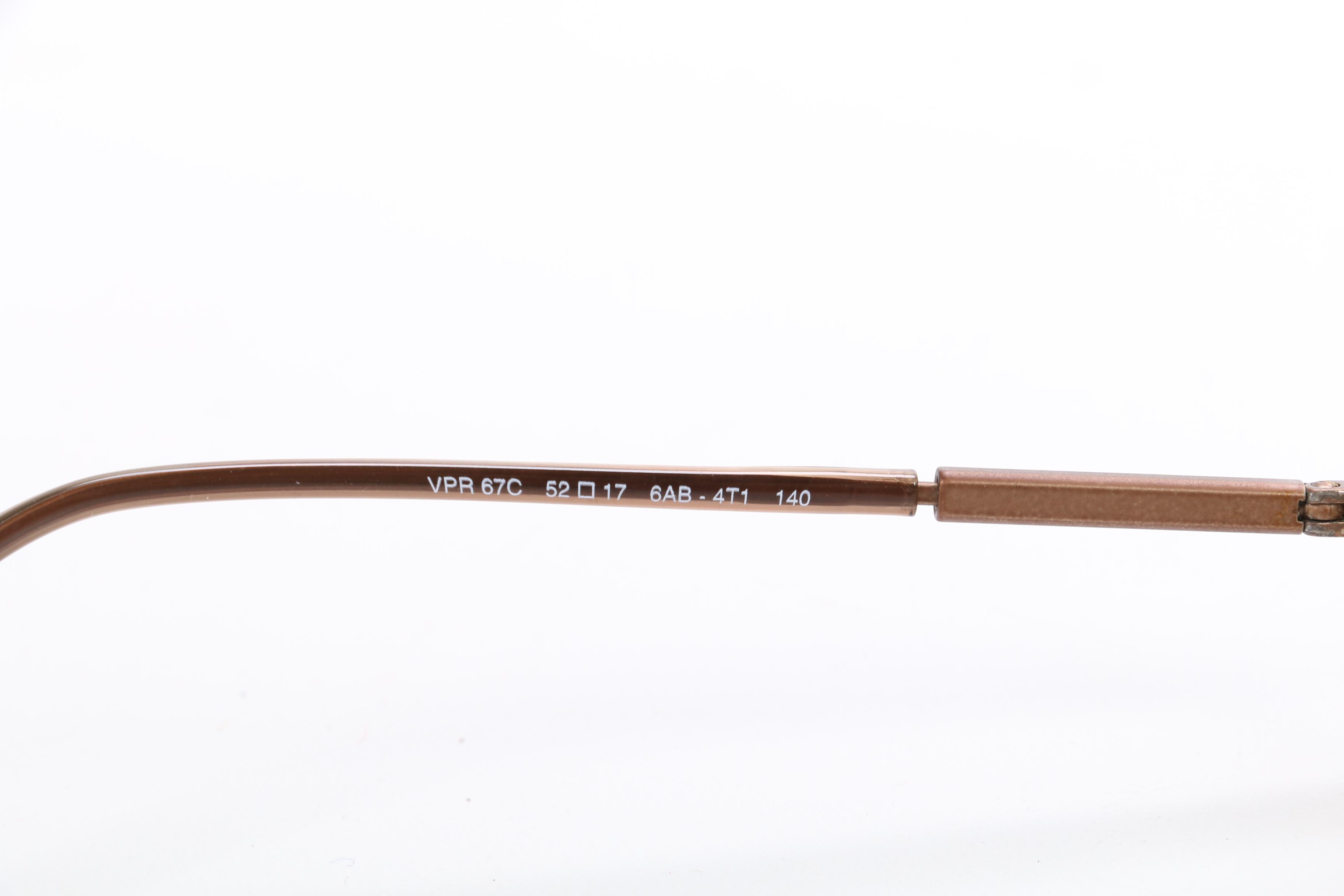 Prada VPR 67C Rimless Brown Sunglasses