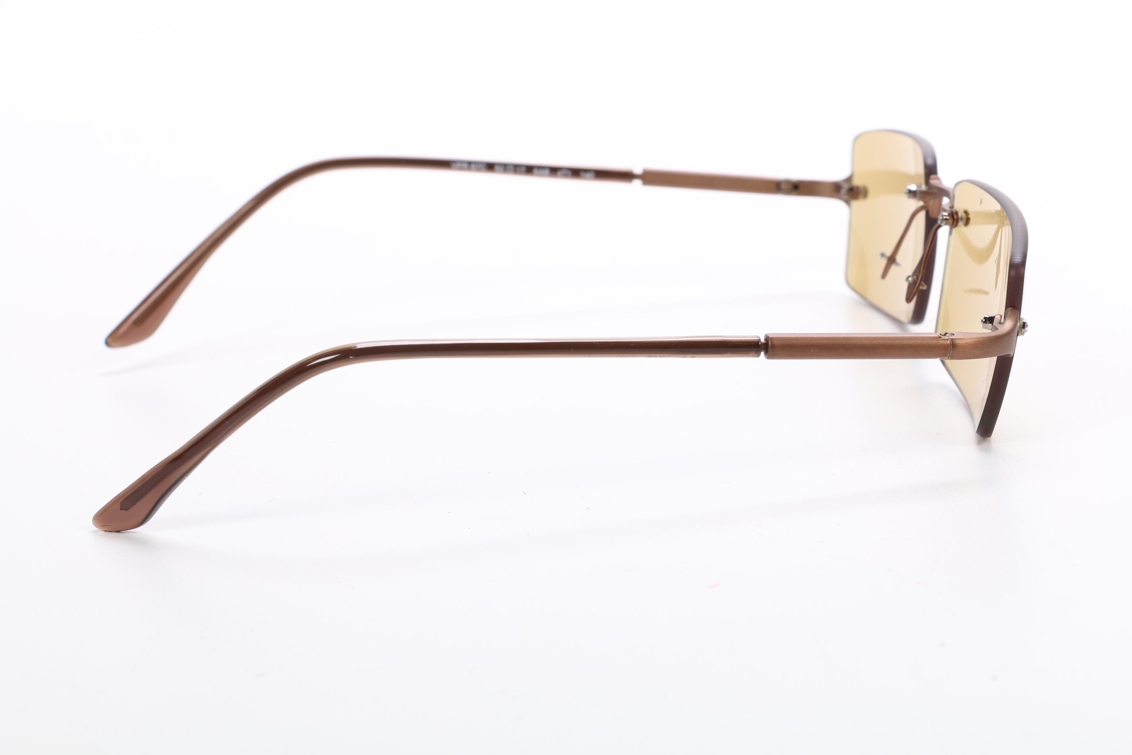 Prada VPR 67C Rimless Brown Sunglasses