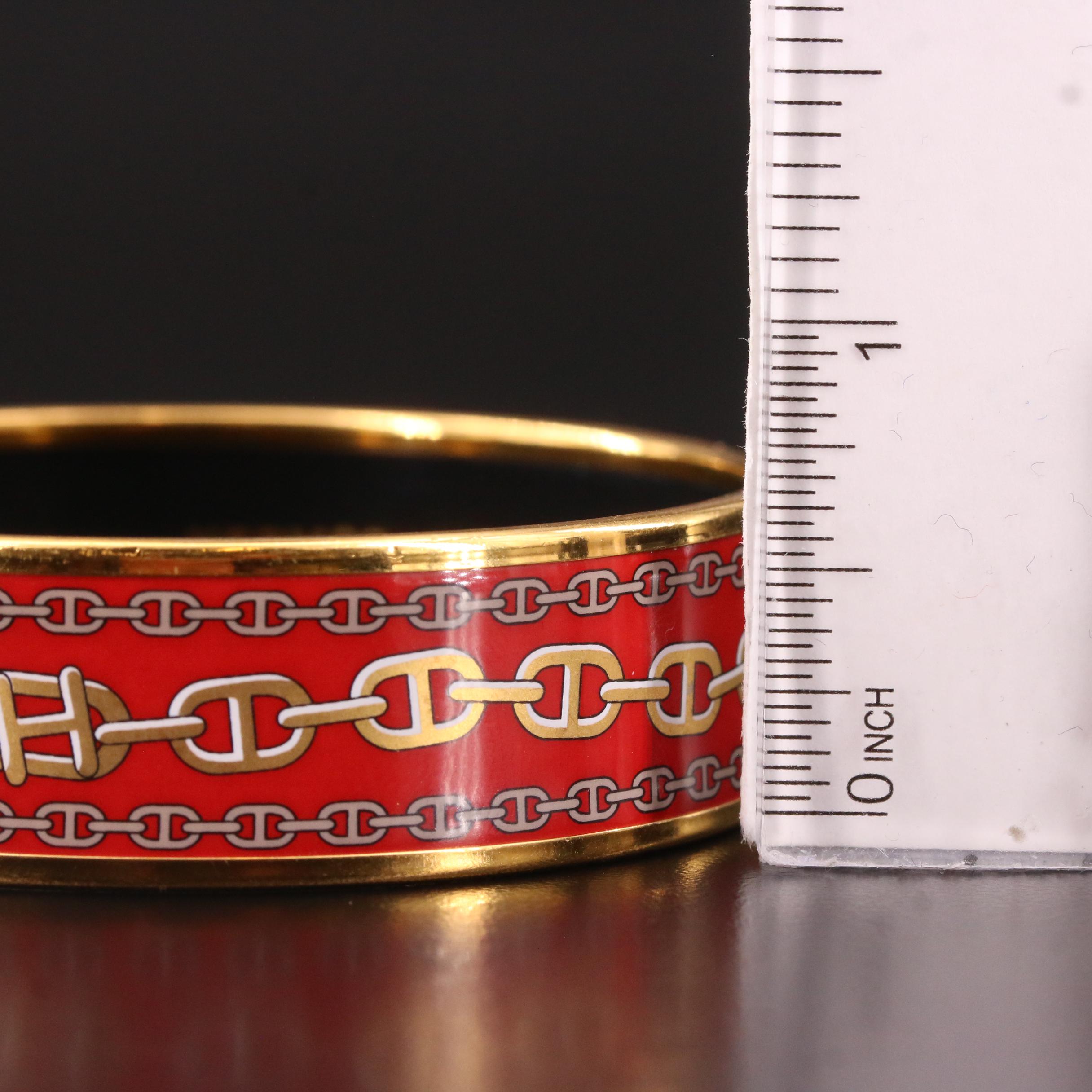 Hermès Chaine d'Ancre Enameled Bangle