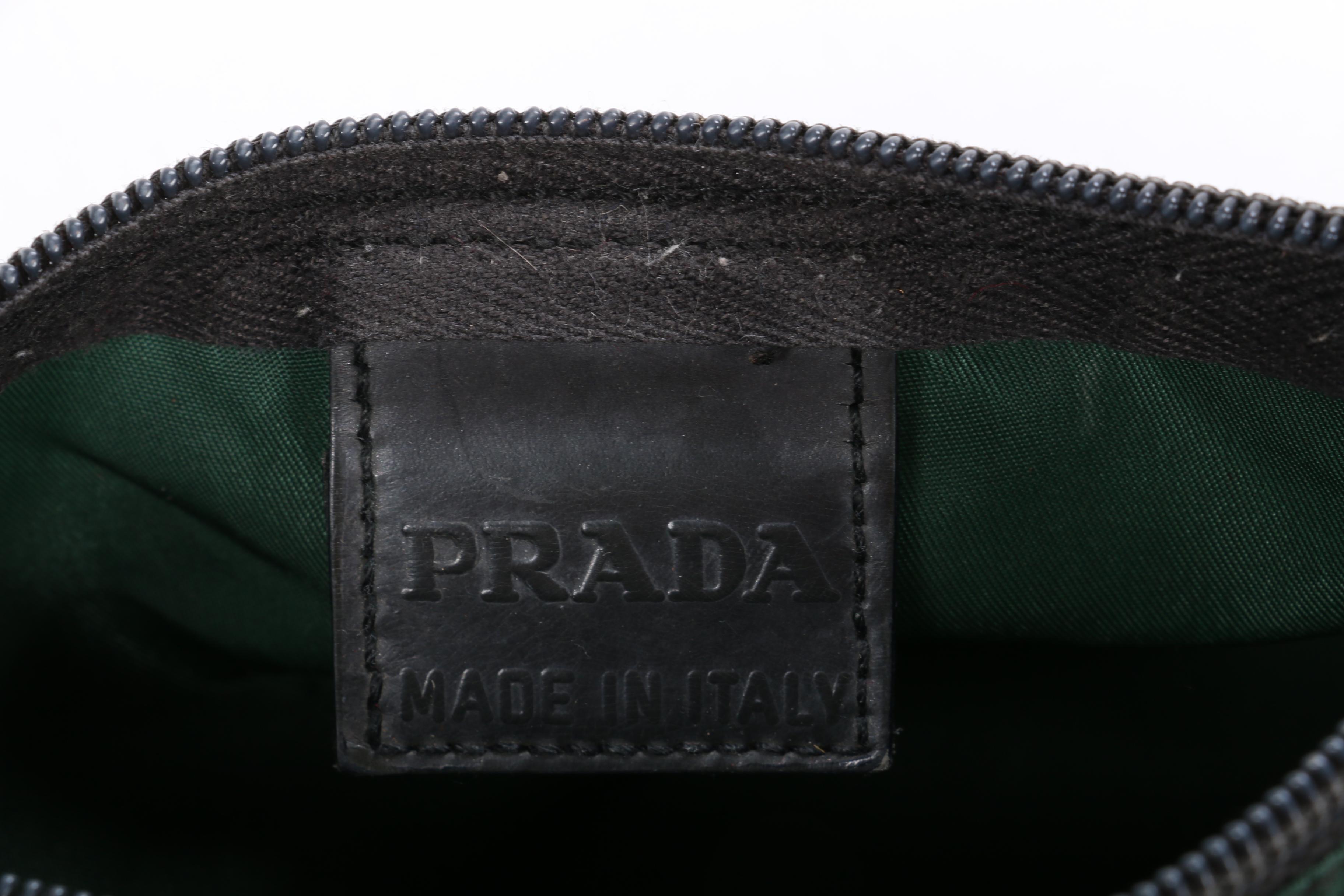 Prada Accessory Zip Pouch in Green Nylon