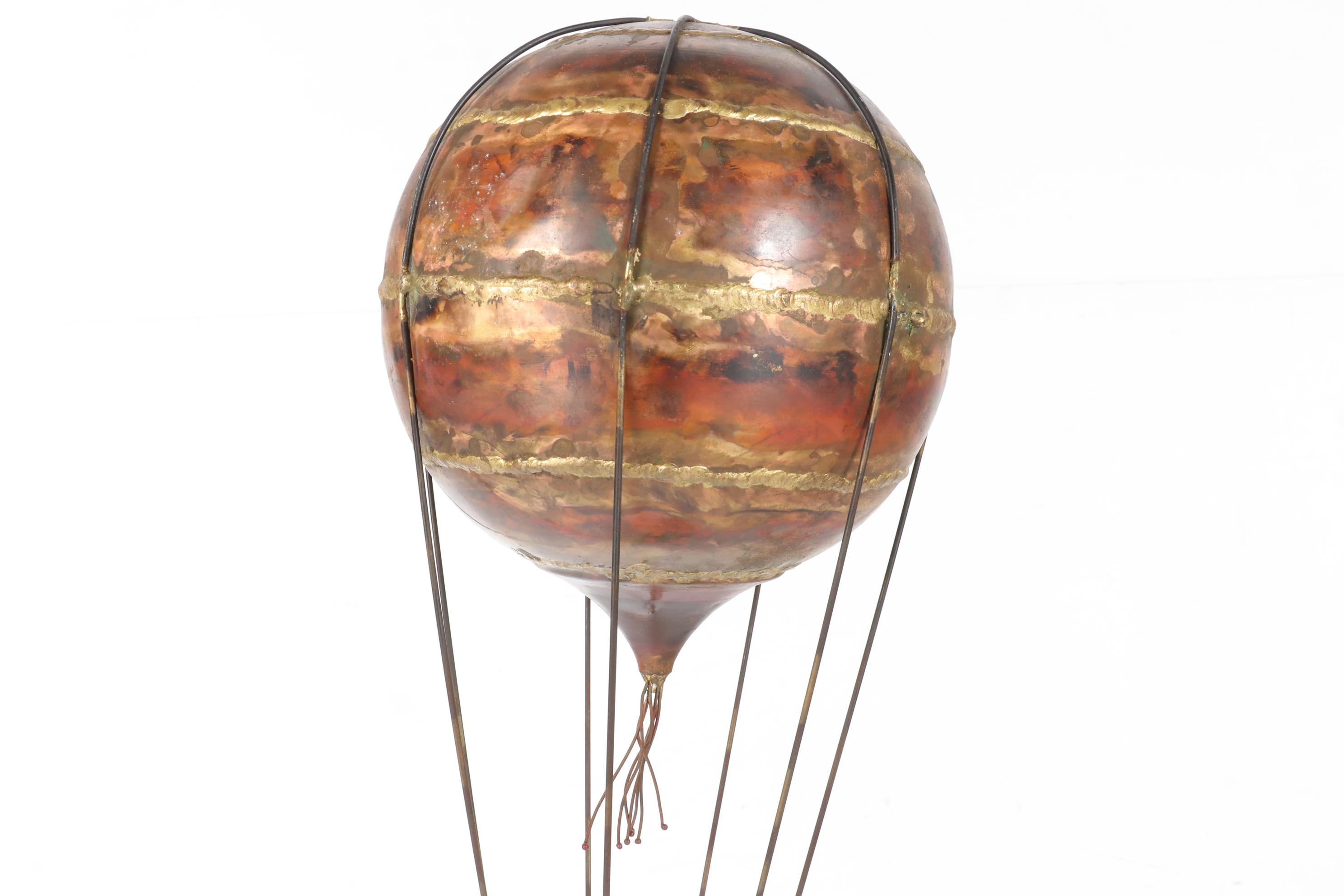Bijan J. Bijan Welded Metal and Calcite Hot Air Balloon Sculpture