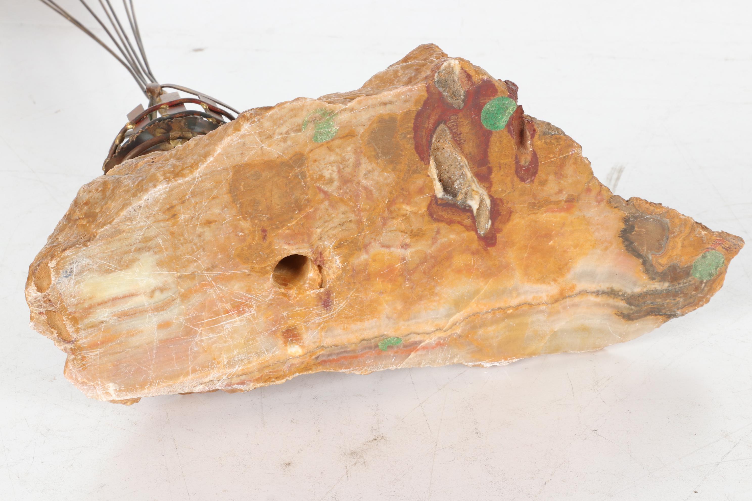 Bijan J. Bijan Welded Metal and Calcite Hot Air Balloon Sculpture