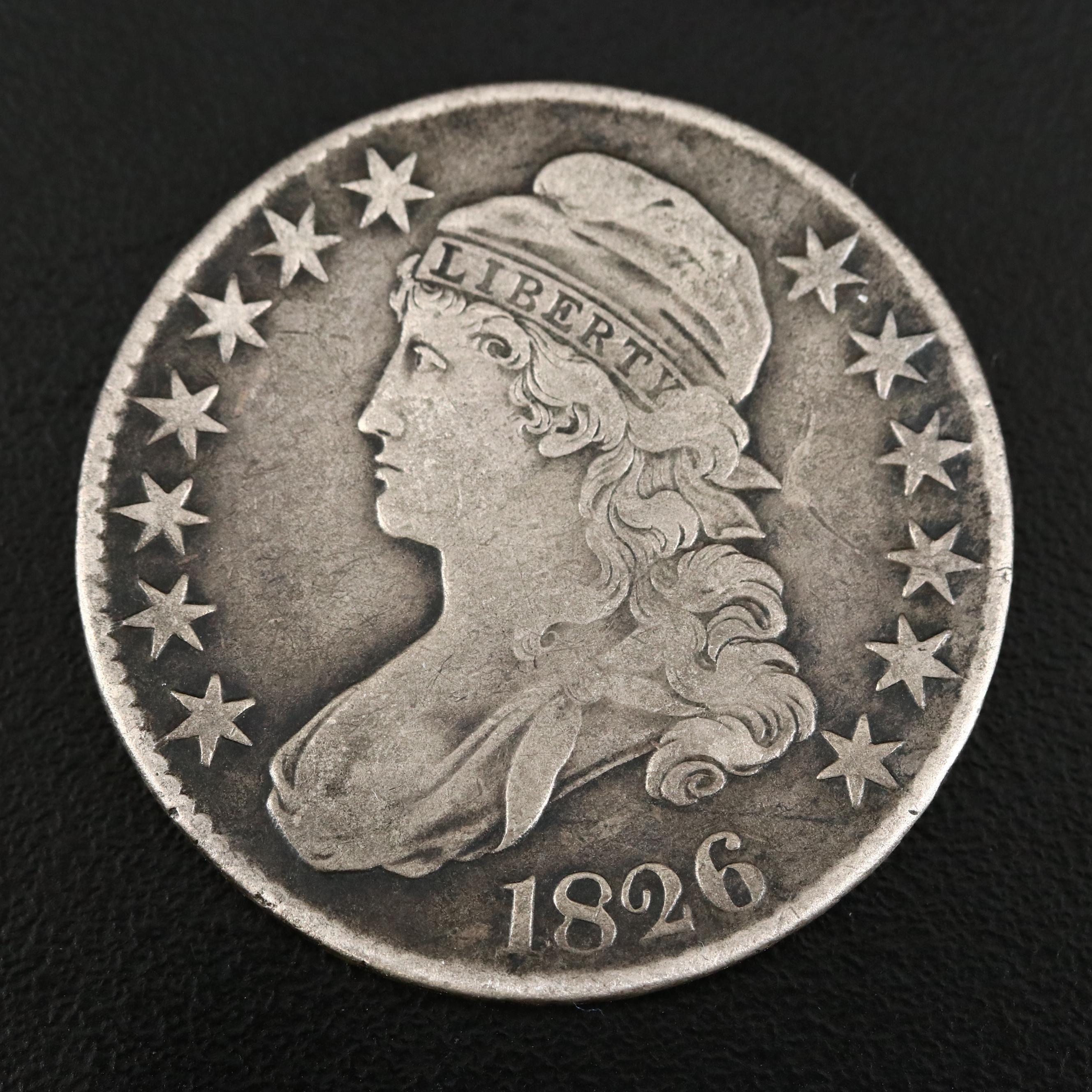 1826 Capped Bust Silver Half Dollar