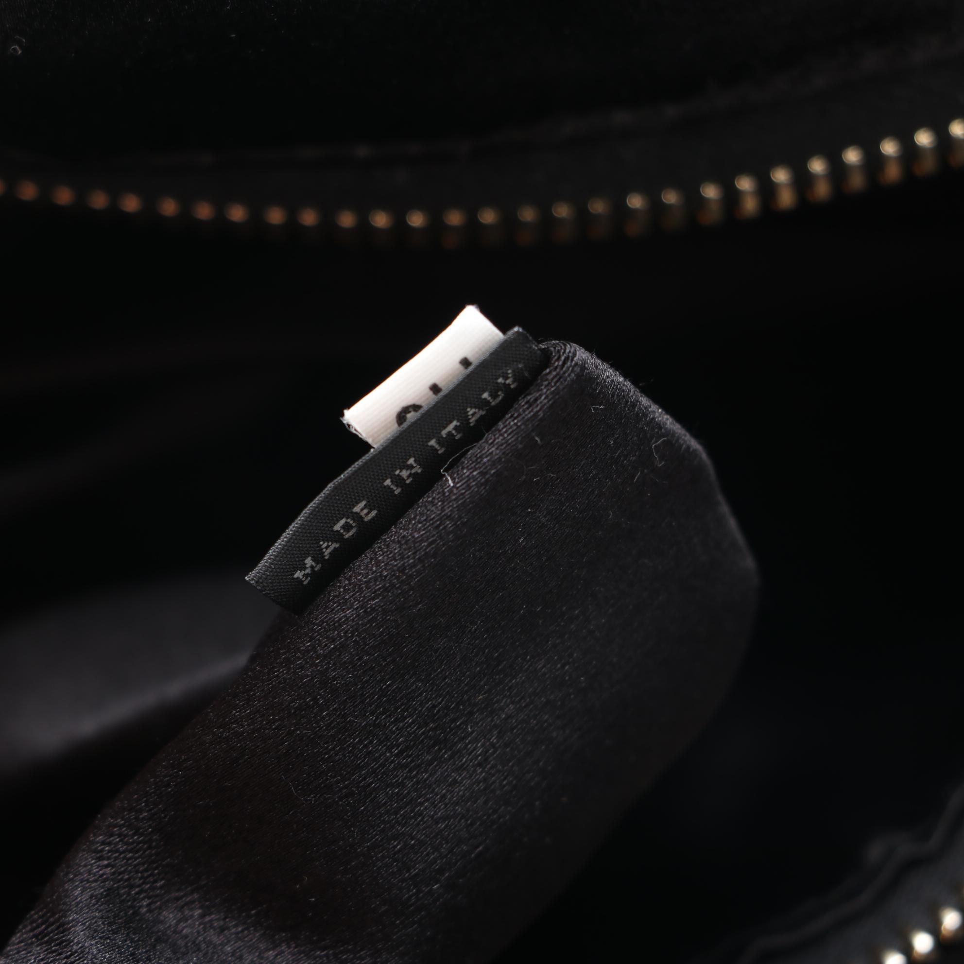 Prada Orange and Black Sequined Satin Open Top Tote