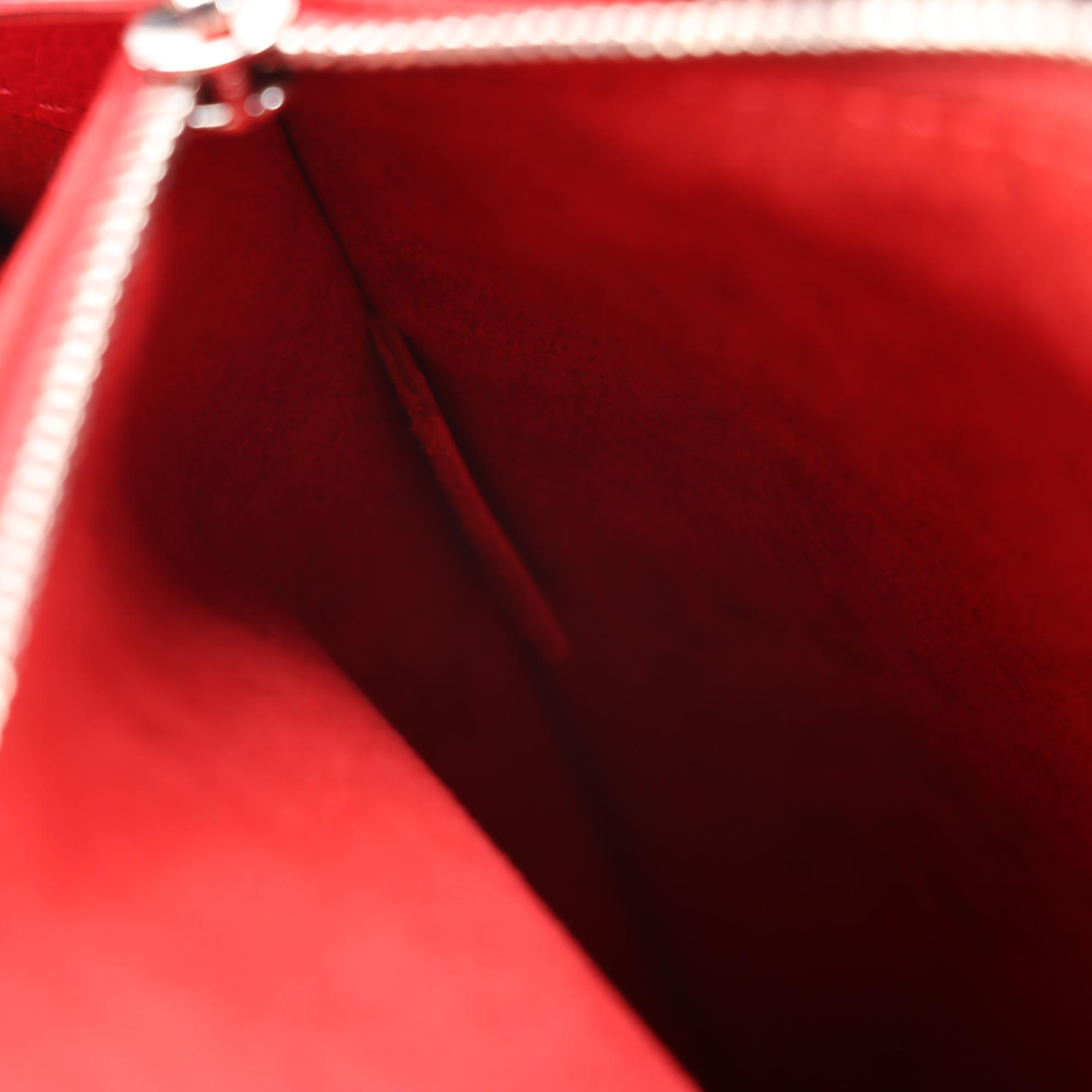 Louis Vuitton Very One Handle Bag in Red Monogram and Grained Leather