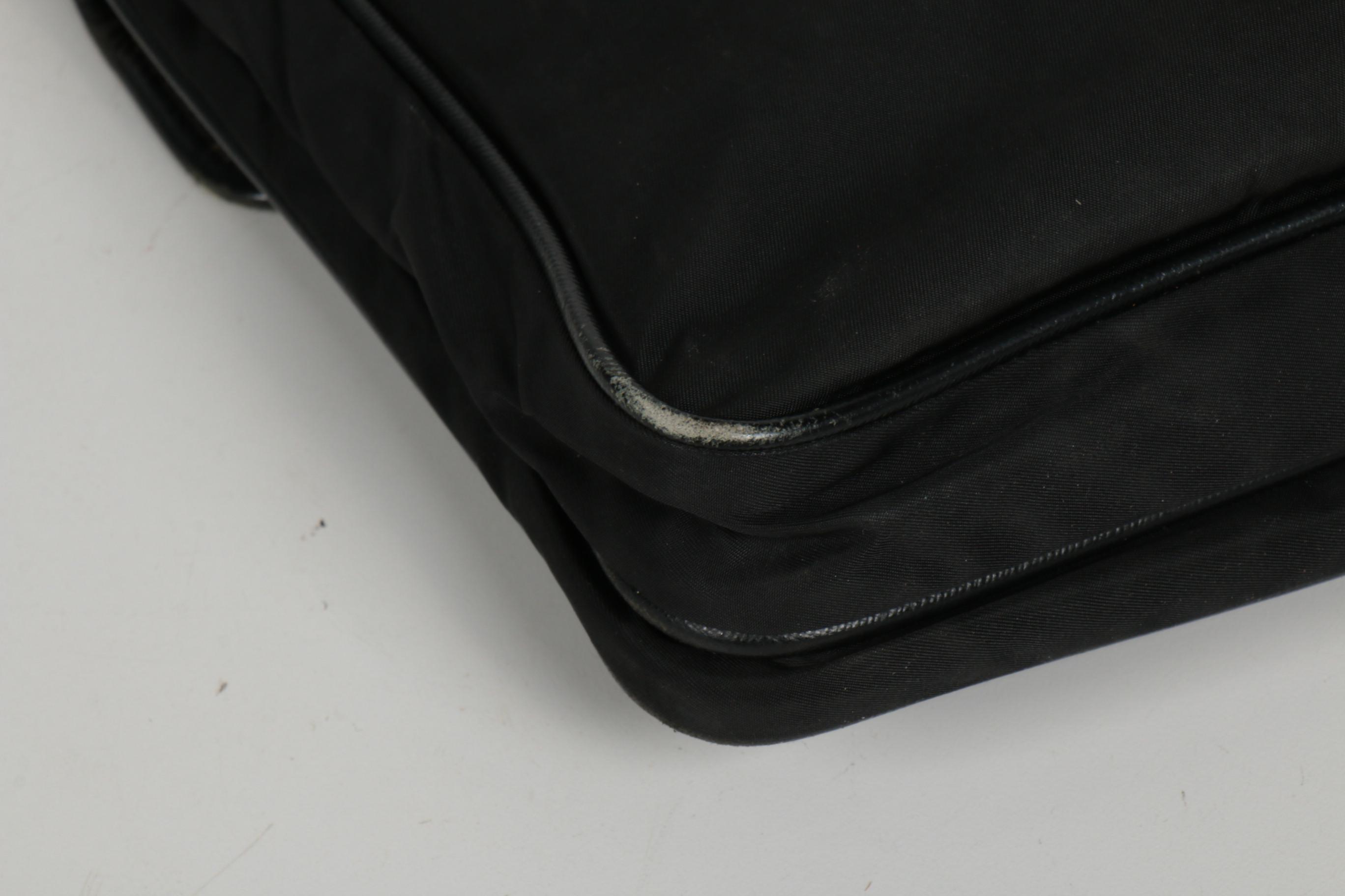 Prada  Crossbody Bag in Black Tessuto Nylon with Saffiano Leather Trim