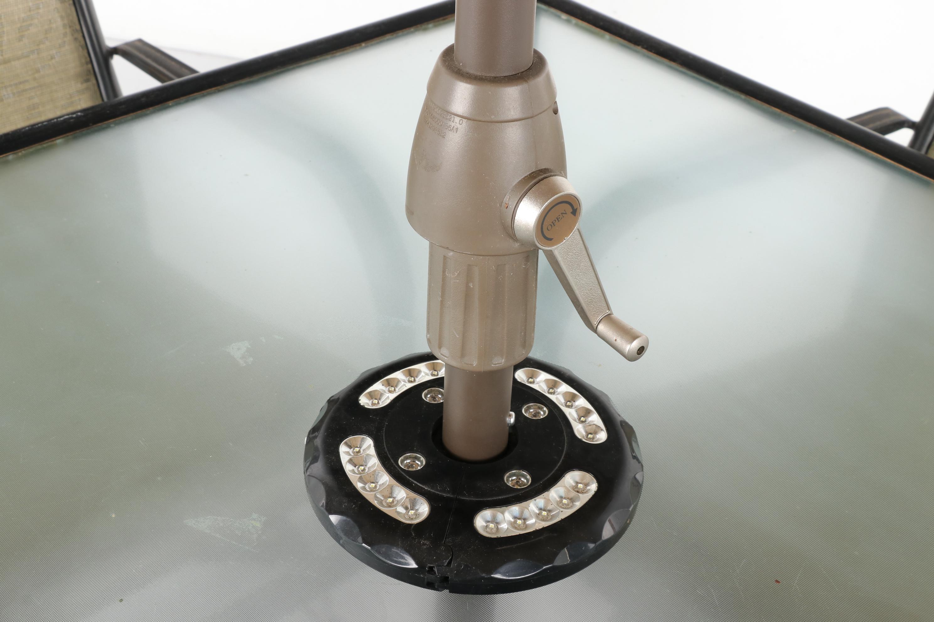 Hampton Bay Altamira Patio Dining Set with Umbrella