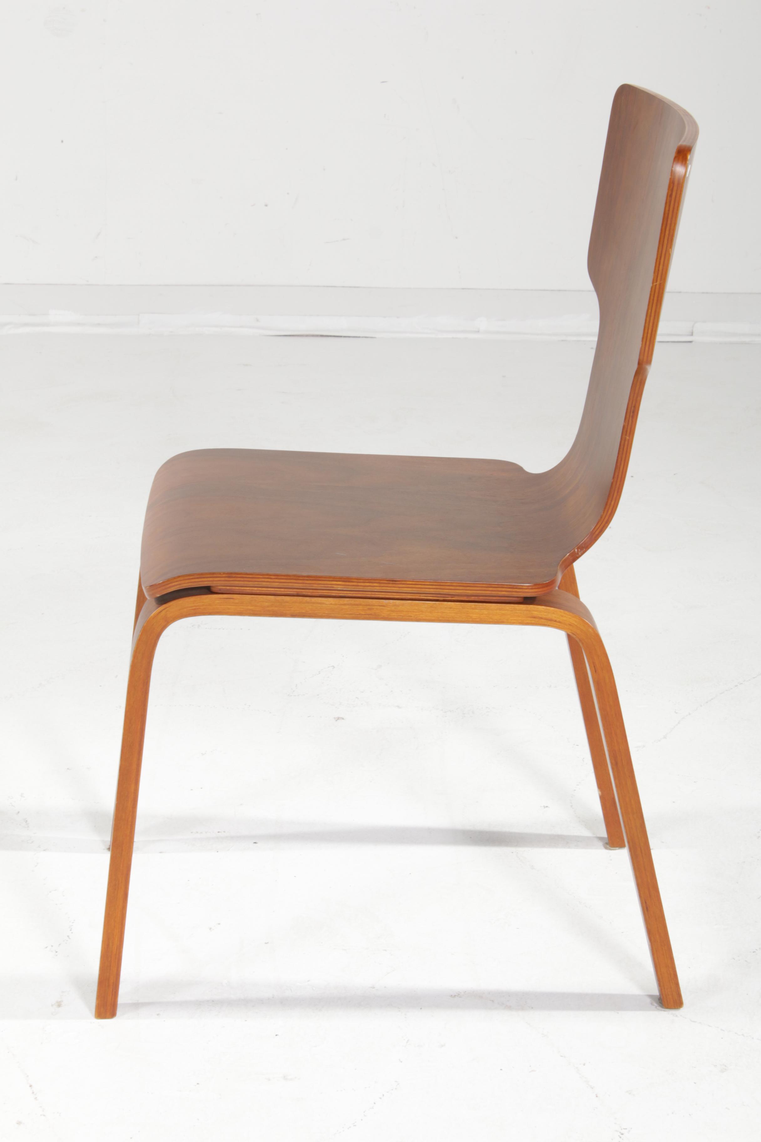 West Elm Bentwood Walnut Veneer Stackable Side Chairs