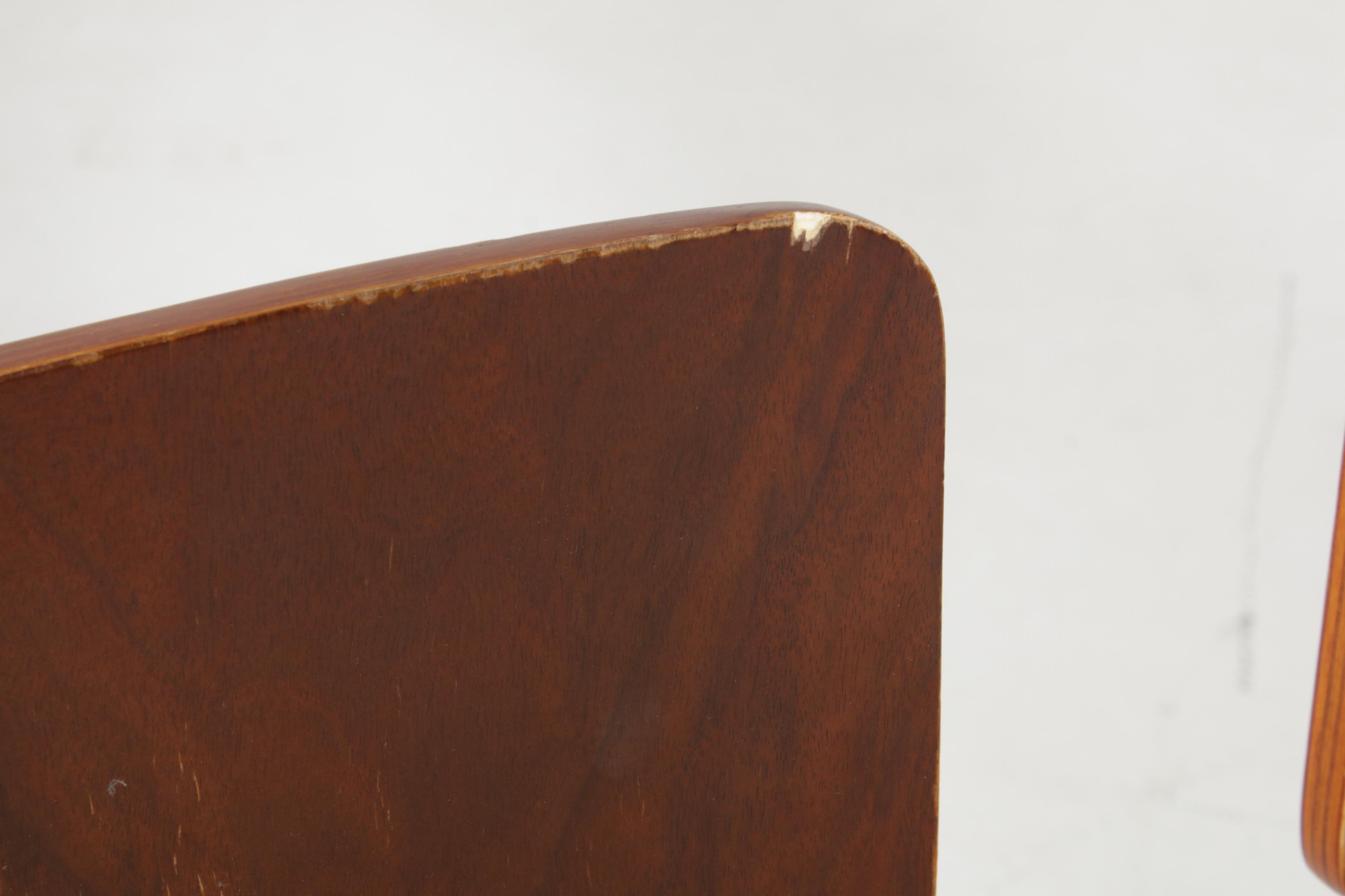 West Elm Bentwood Walnut Veneer Stackable Side Chairs