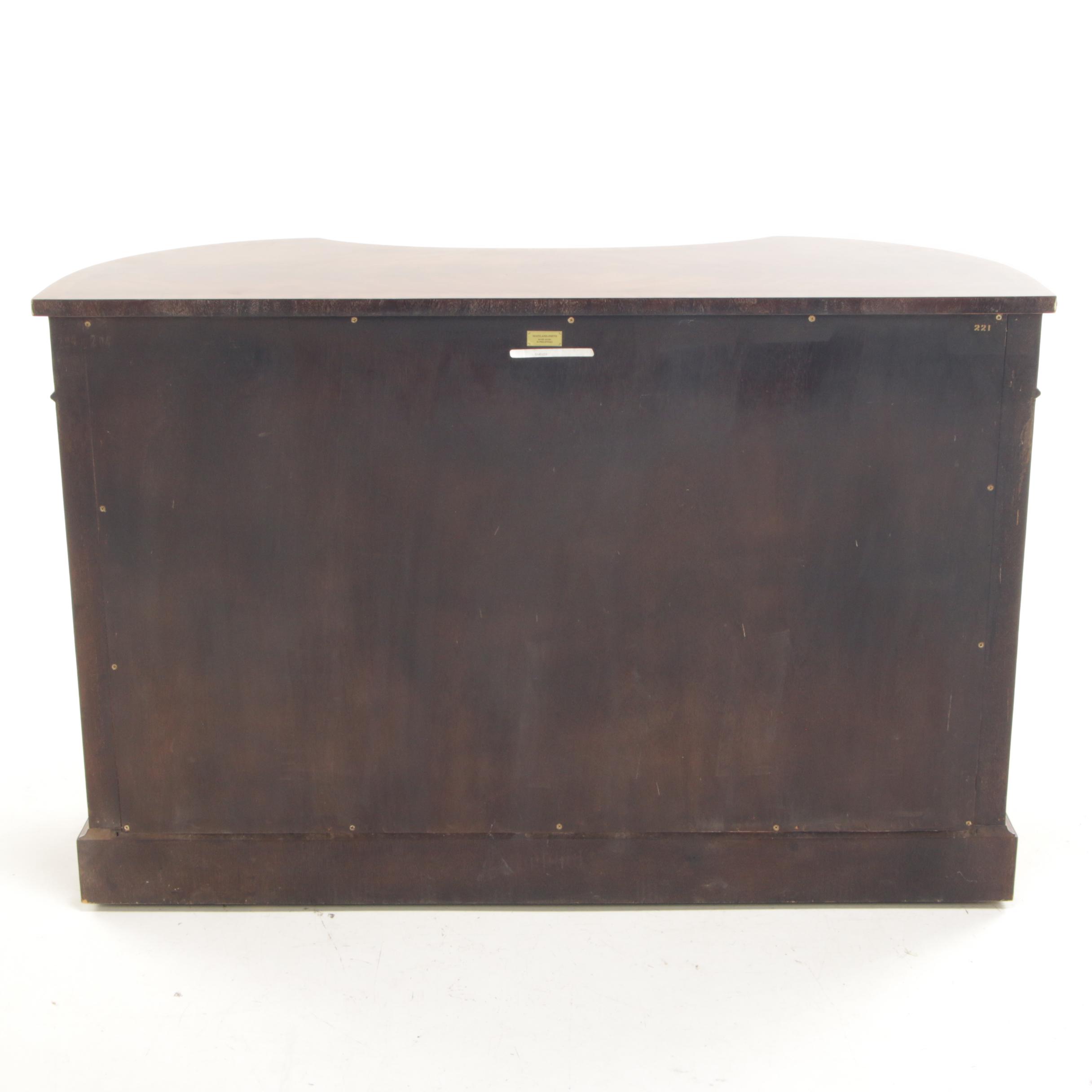Maitland-Smith Regency Style Flame Mahogany and Crossbanded Five-Drawer Server