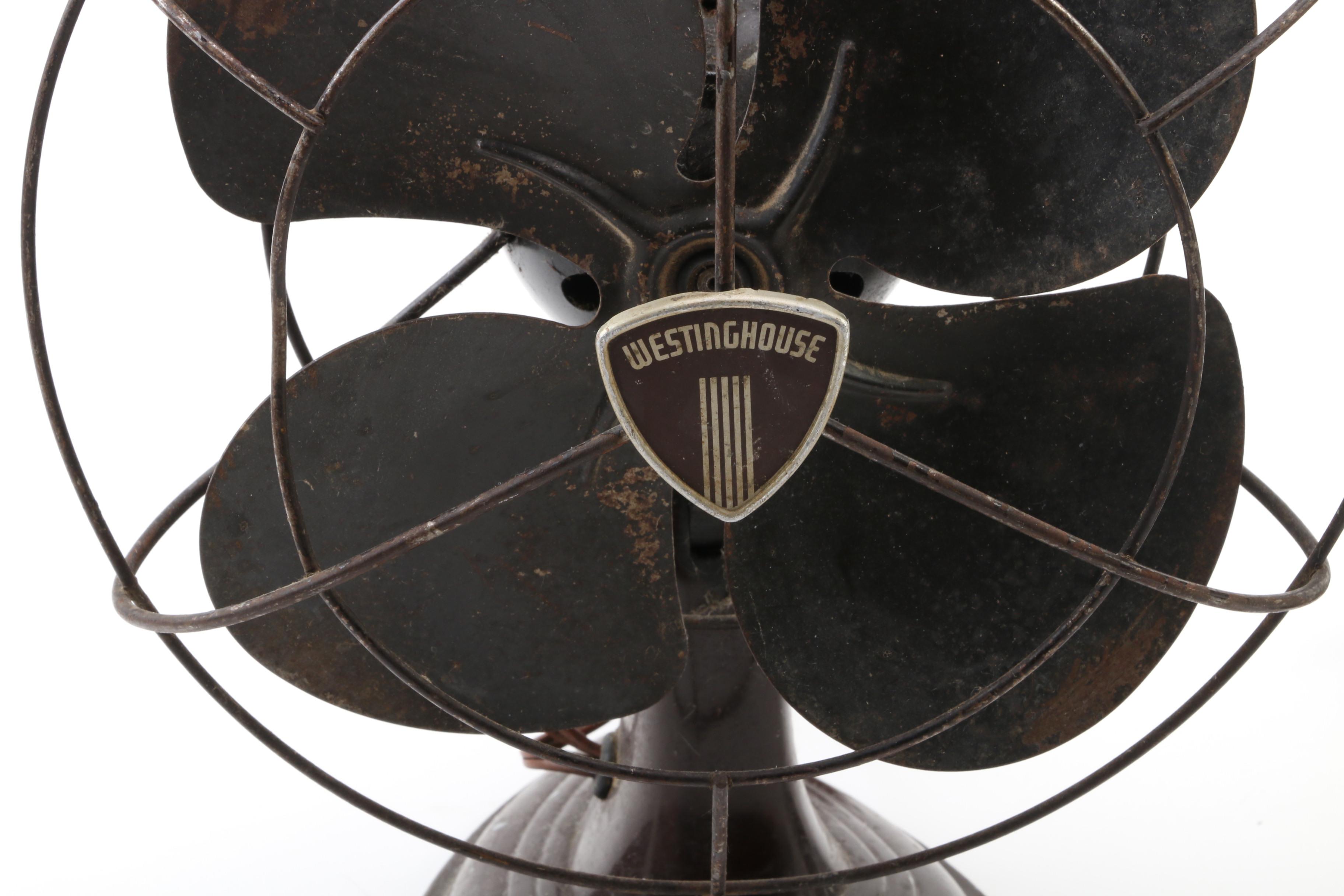 Westinghouse Portable Metal Table Fans, Mid-20th Century