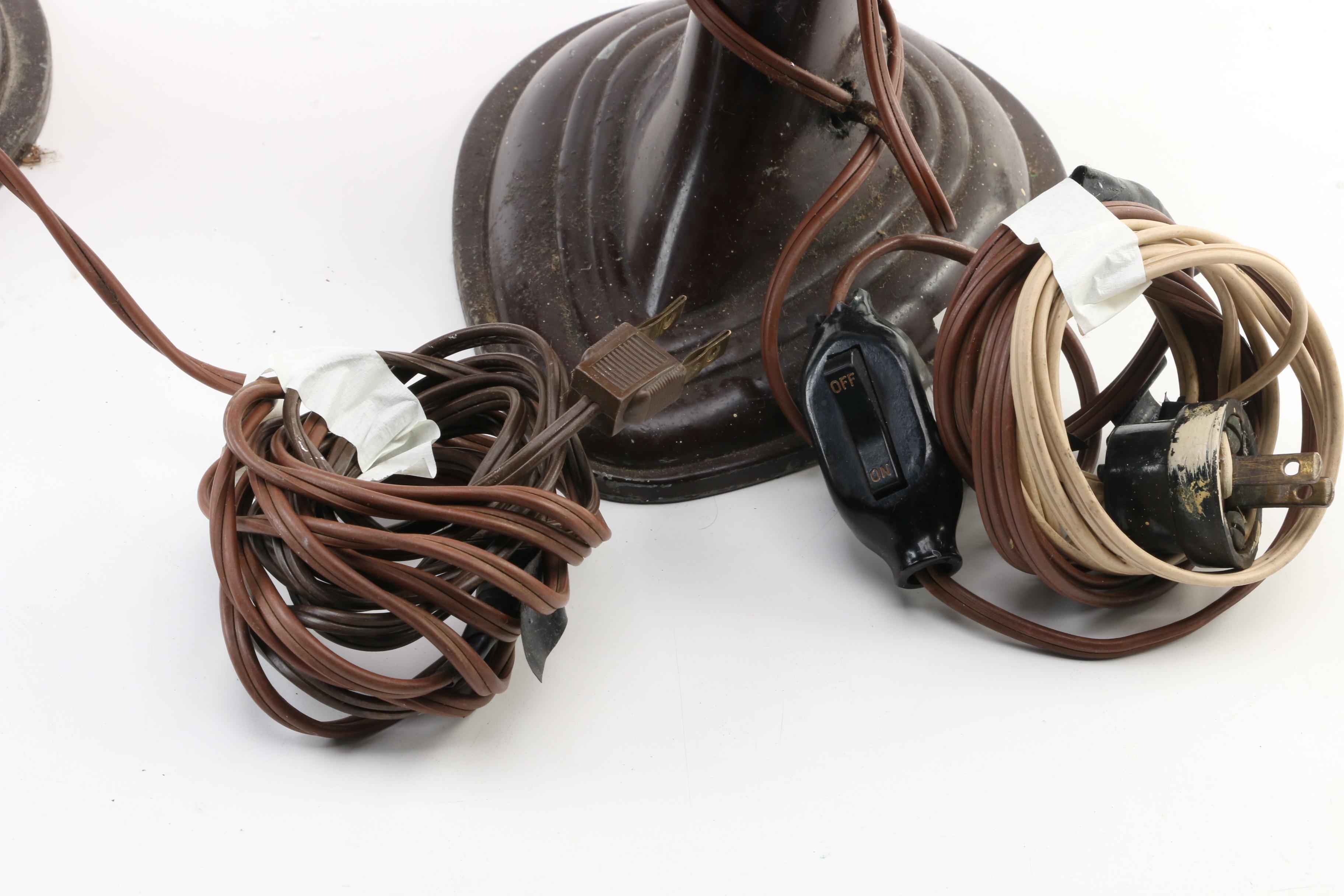 Westinghouse Portable Metal Table Fans, Mid-20th Century