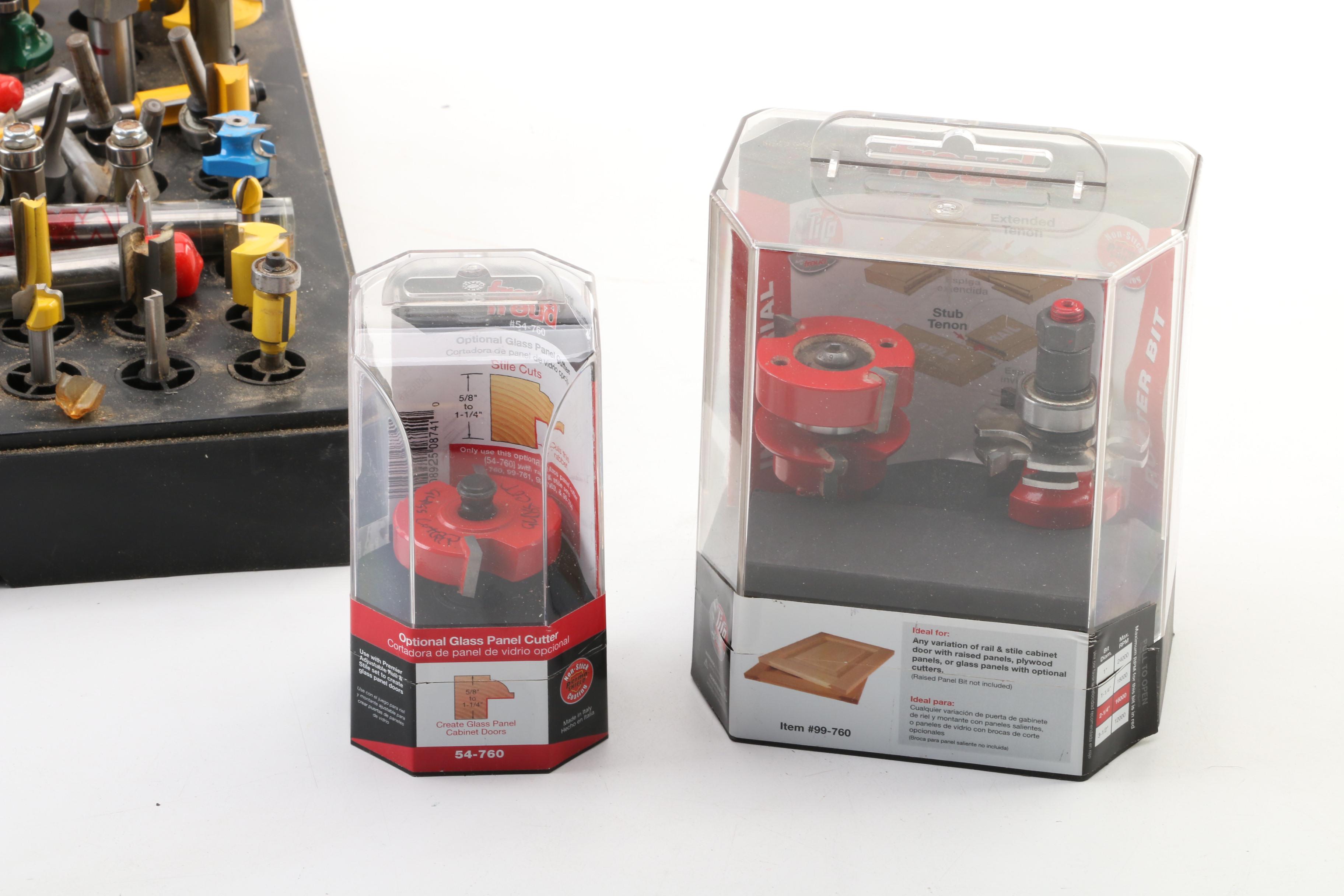 Porter-Cable Heavy Duty Router, Freud Mini Router, Jigs and Accessories