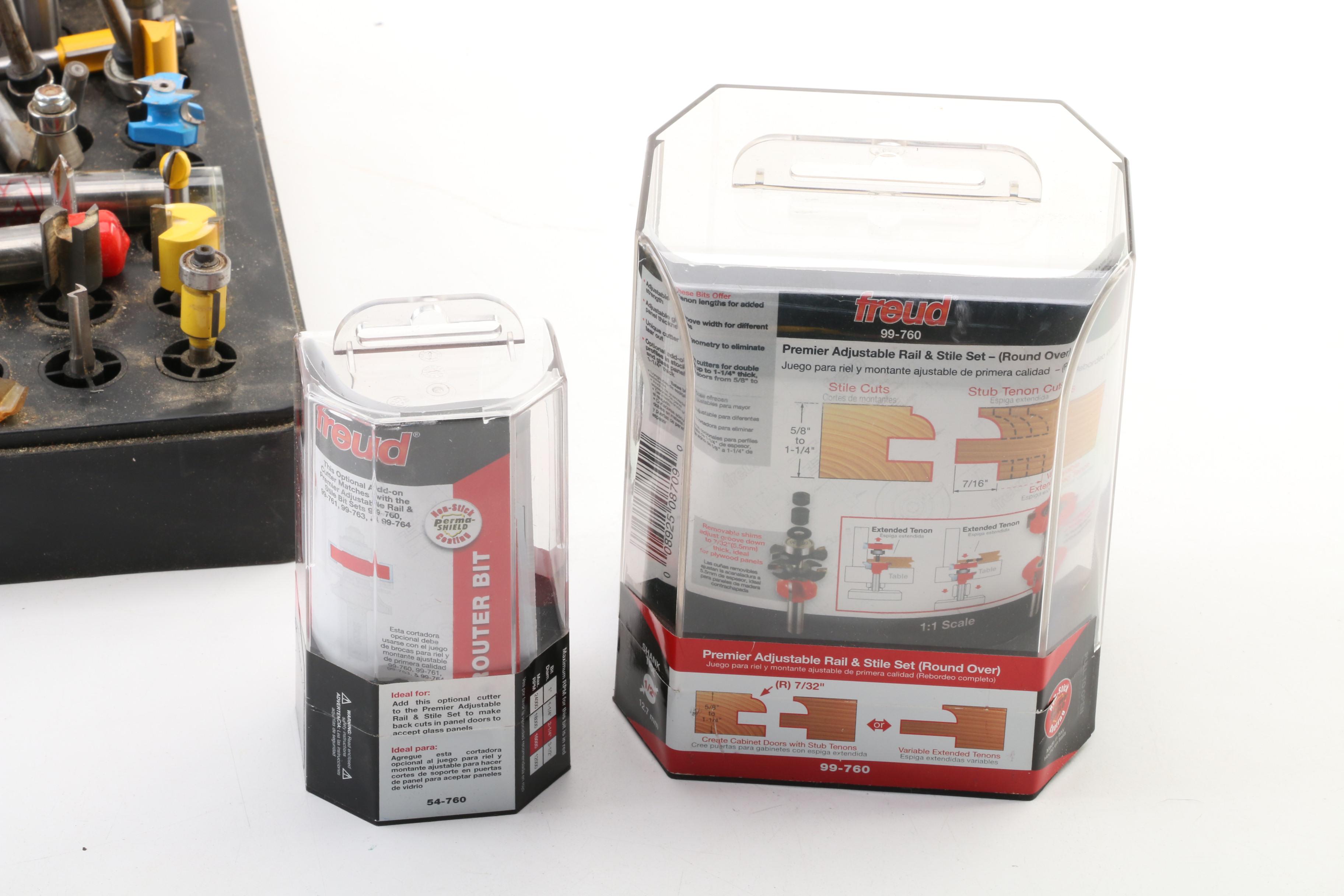 Porter-Cable Heavy Duty Router, Freud Mini Router, Jigs and Accessories