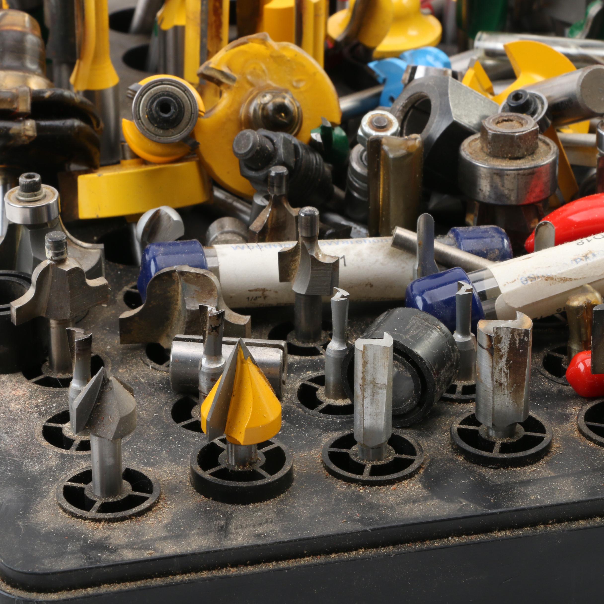 Porter-Cable Heavy Duty Router, Freud Mini Router, Jigs and Accessories