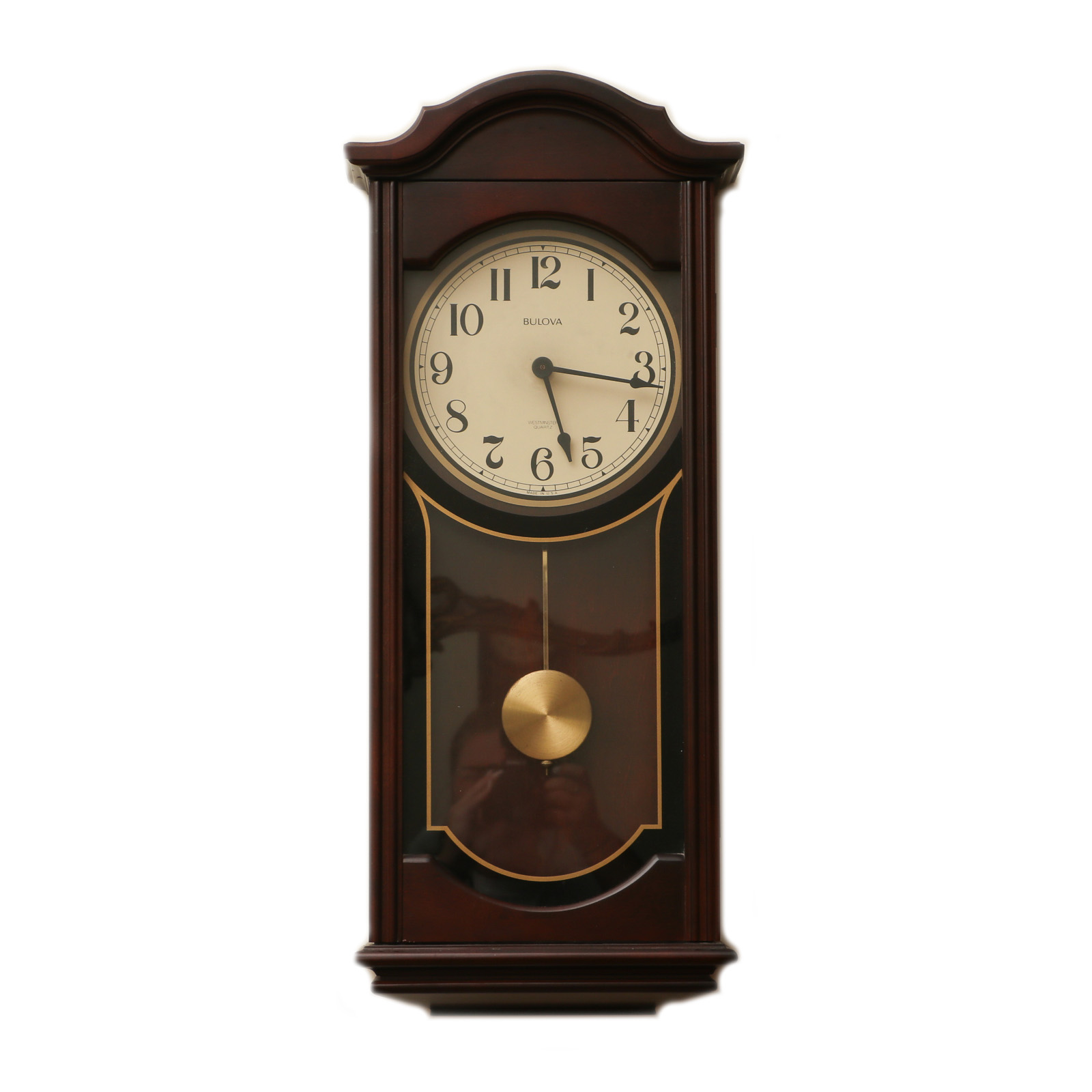Bulova Westminster Chime Pendulum Wall Clock, Mid to Late 20th Century