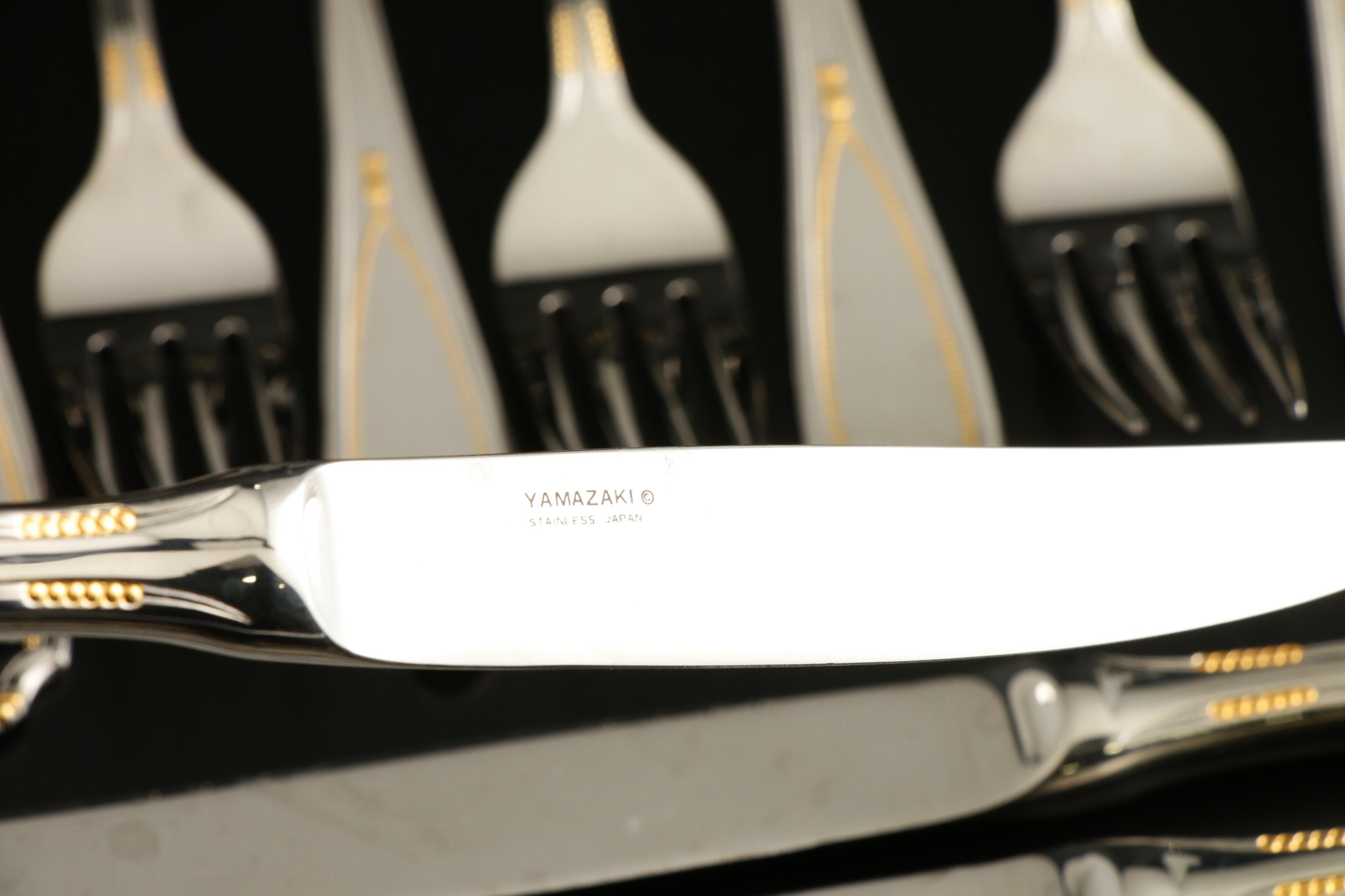 Yamazaki Stainless Steel "Victoria Gold" Flatware