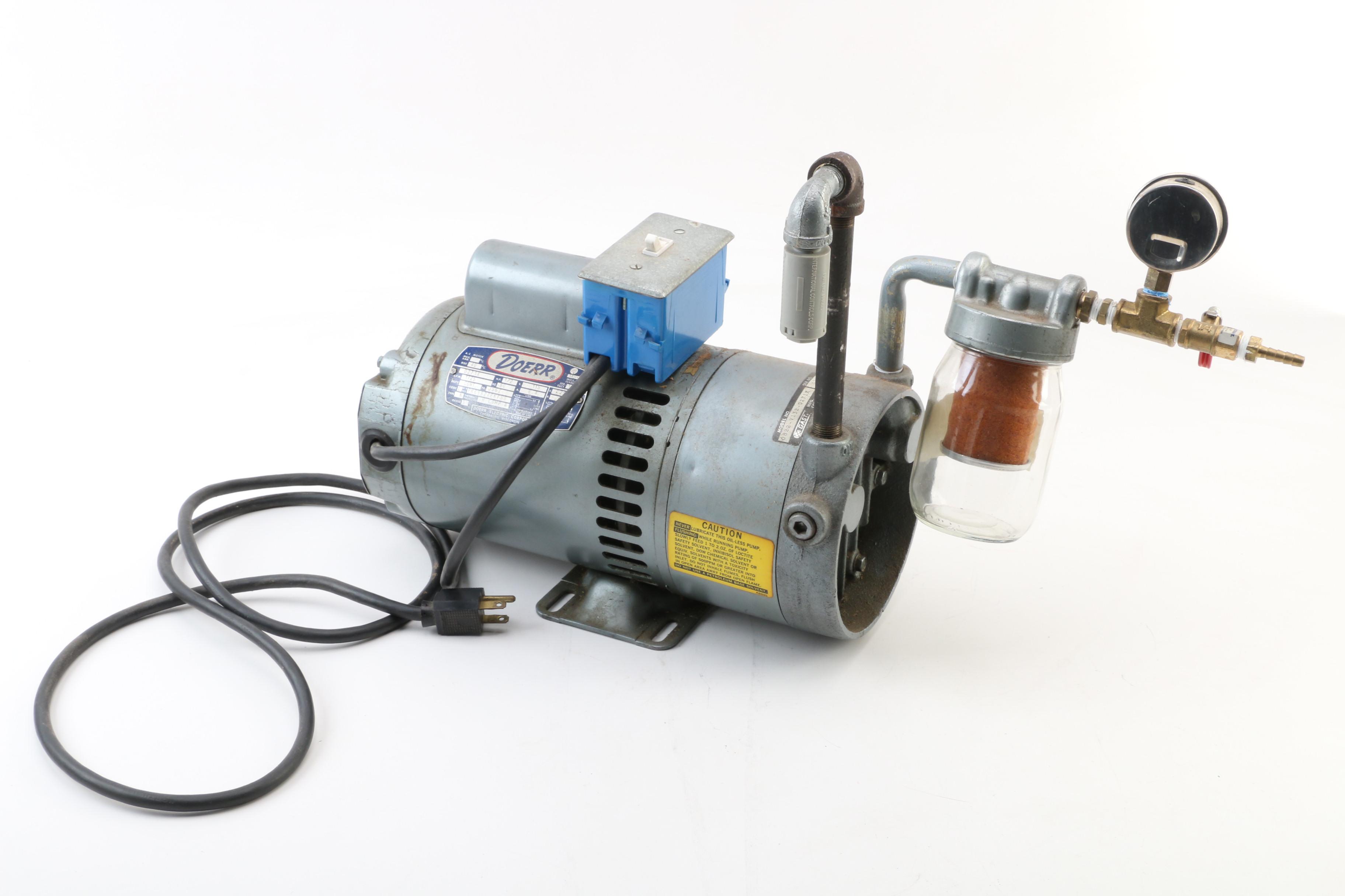 Doerr Electric Corp. Motor D271X Electric Vacuum Pump, Gauge, Regulator and More