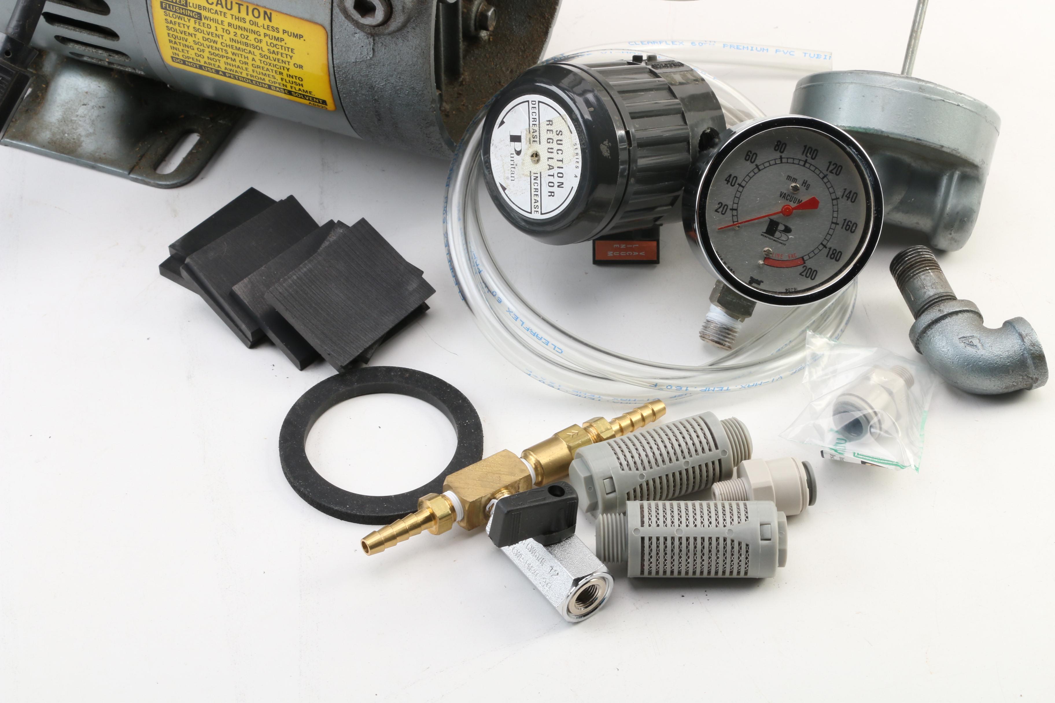 Doerr Electric Corp. Motor D271X Electric Vacuum Pump, Gauge, Regulator and More