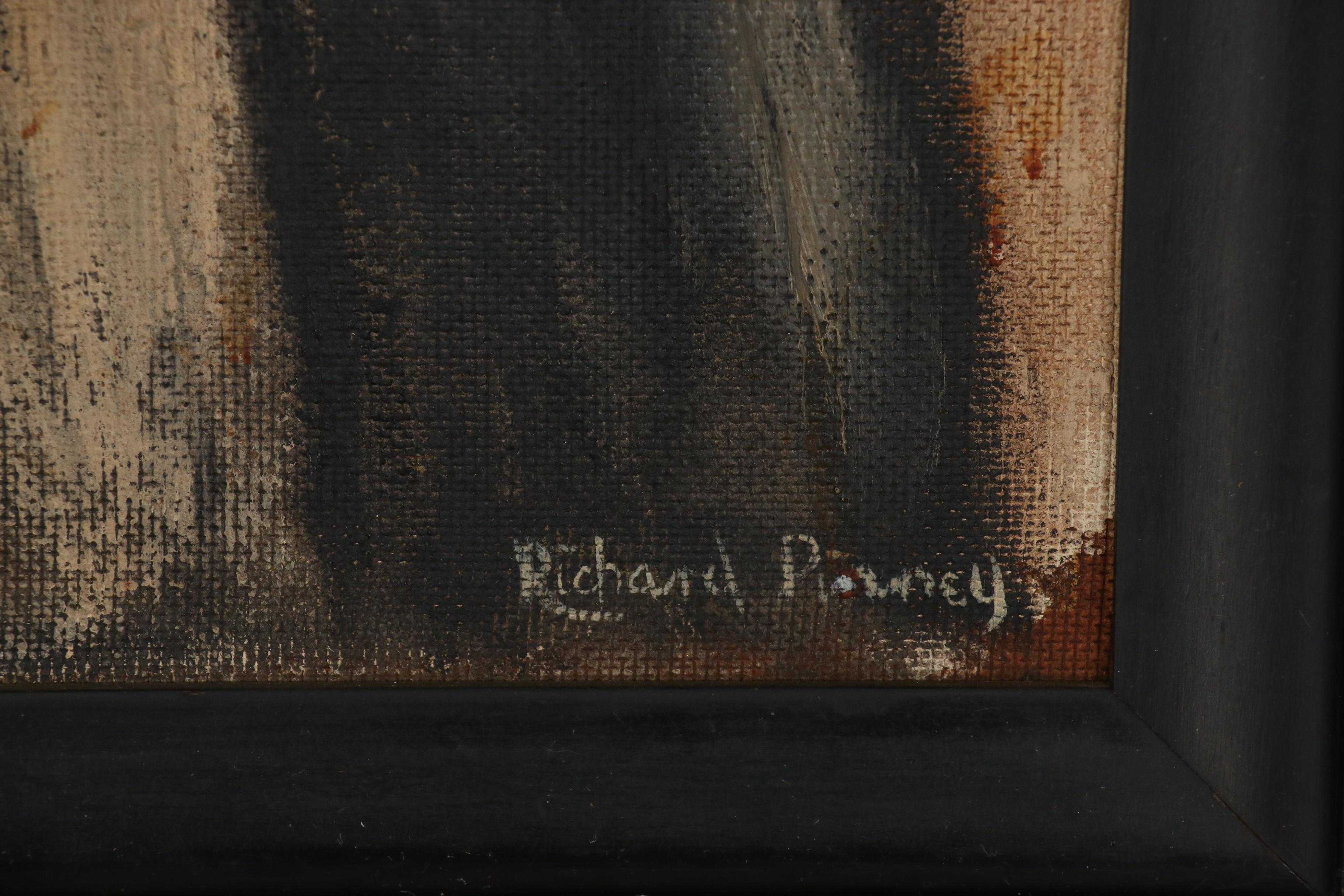 Richard Pinney Portrait Study Oil Painting, Mid 20th Century