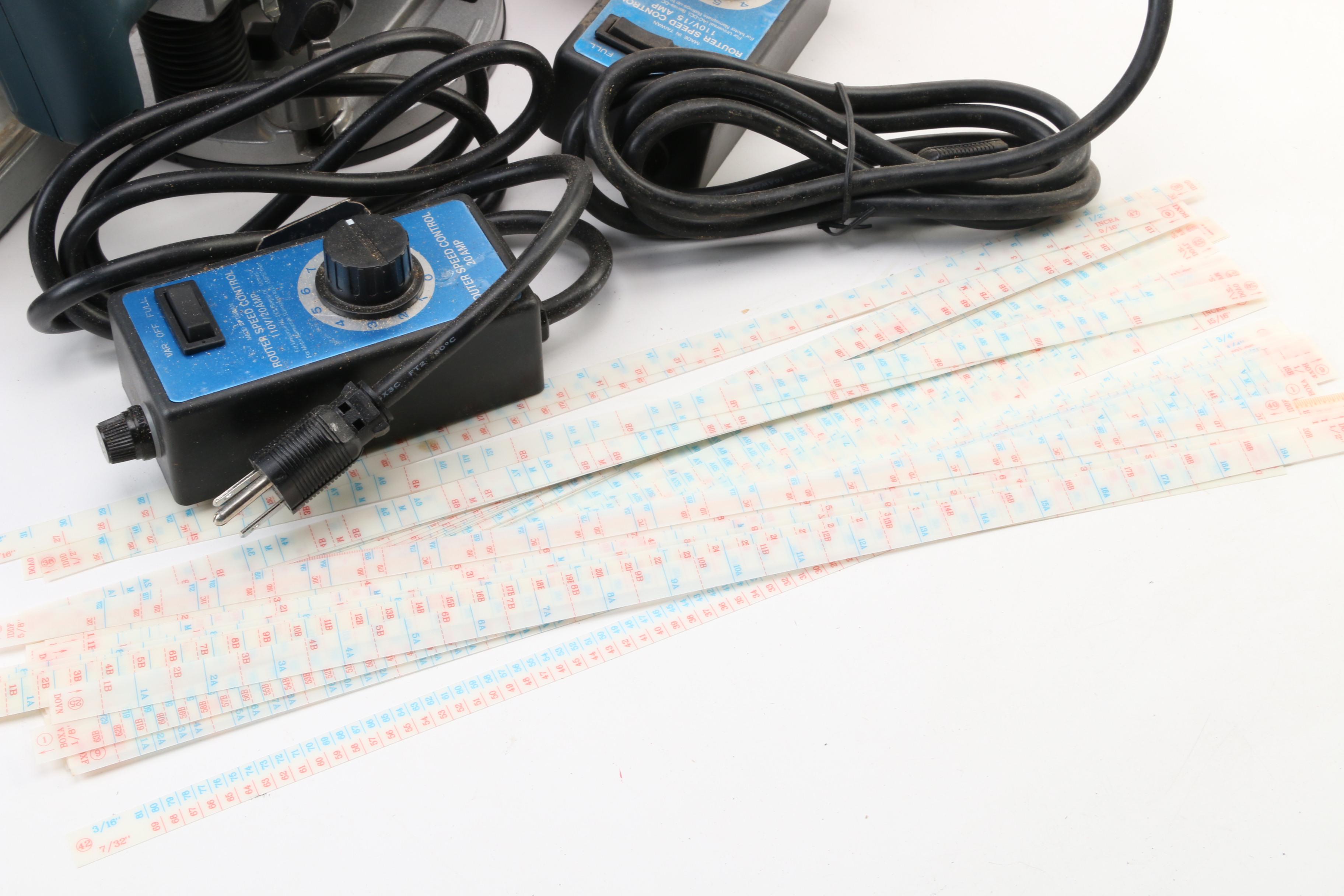 Bosch Fixed Base and Plunge Routers, Freud Router, Speed Controllers and More