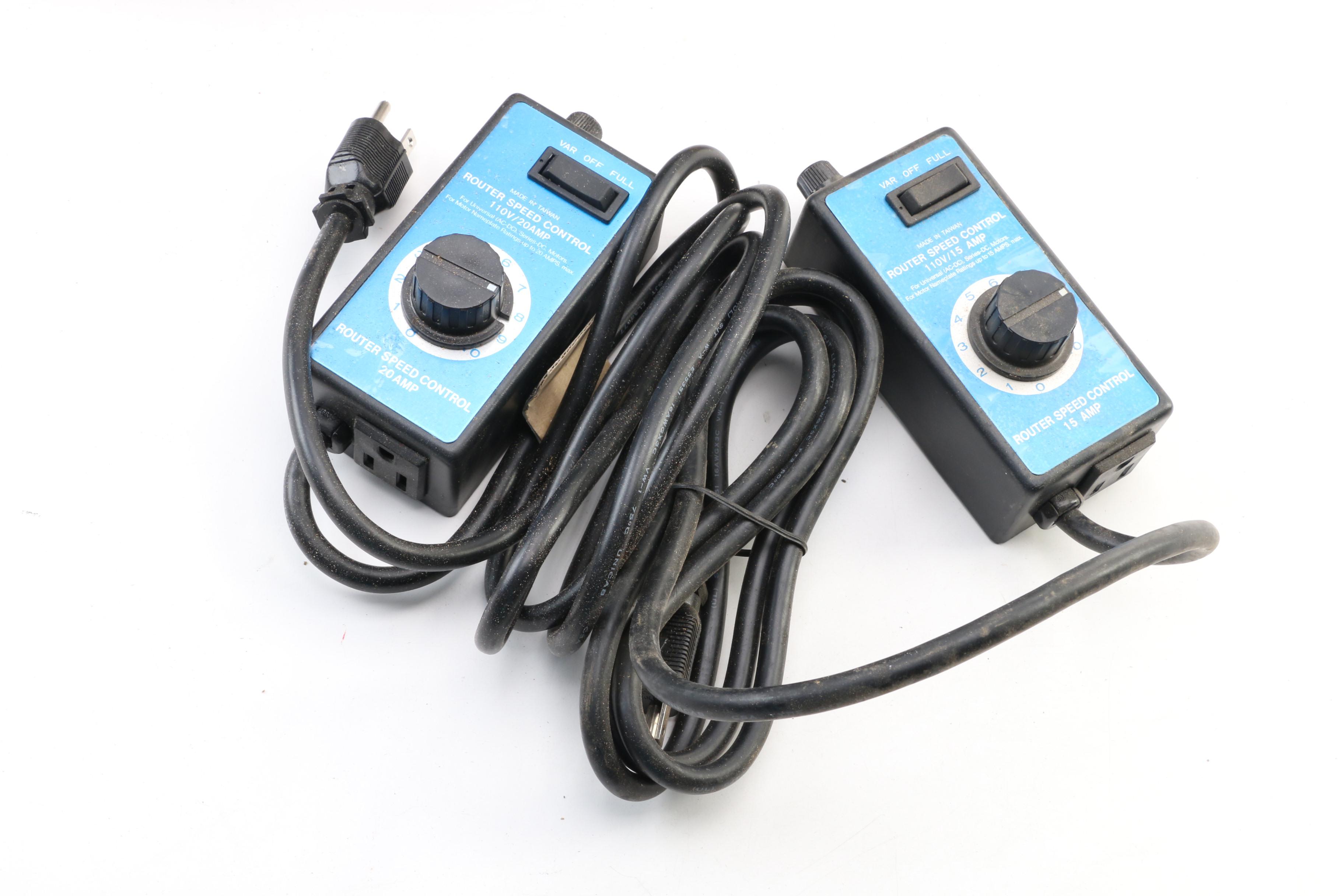 Bosch Fixed Base and Plunge Routers, Freud Router, Speed Controllers and More