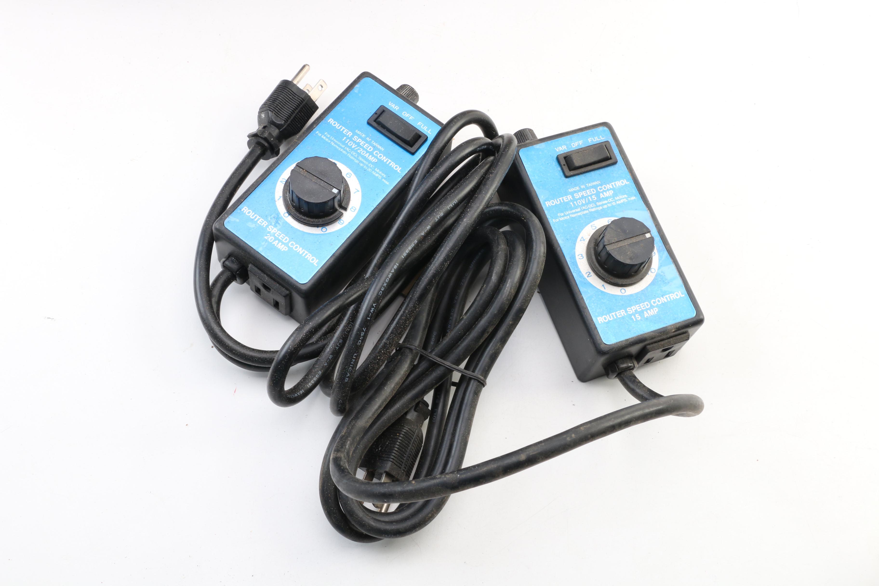 Bosch Fixed Base and Plunge Routers, Freud Router, Speed Controllers and More