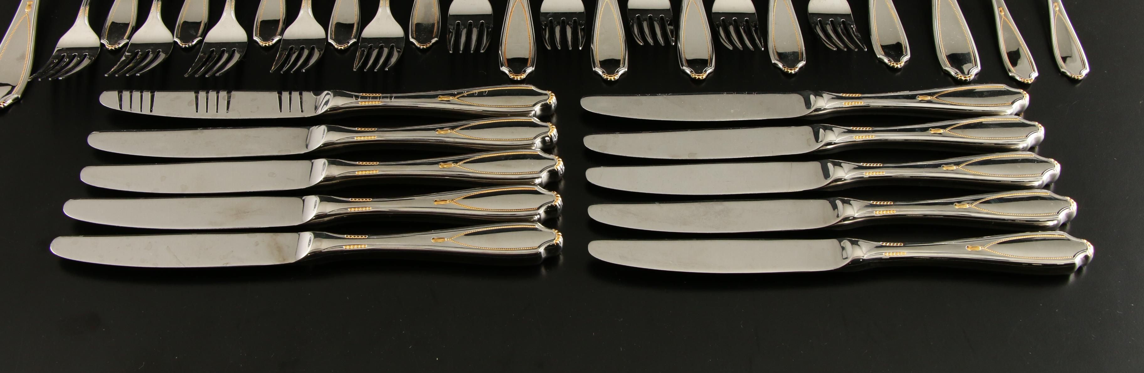 Yamazaki Stainless Steel "Victoria Gold" Flatware