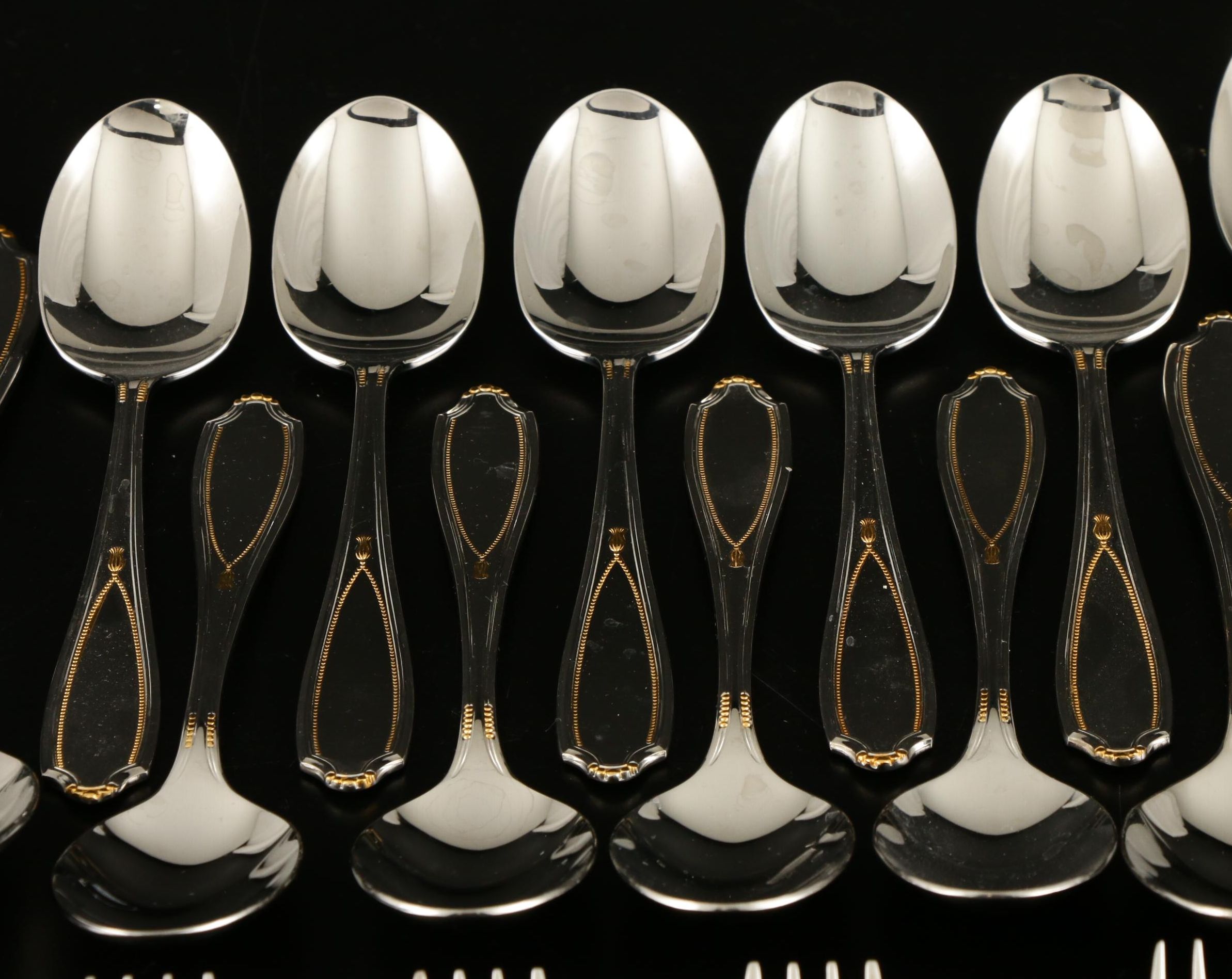 Yamazaki Stainless Steel "Victoria Gold" Flatware
