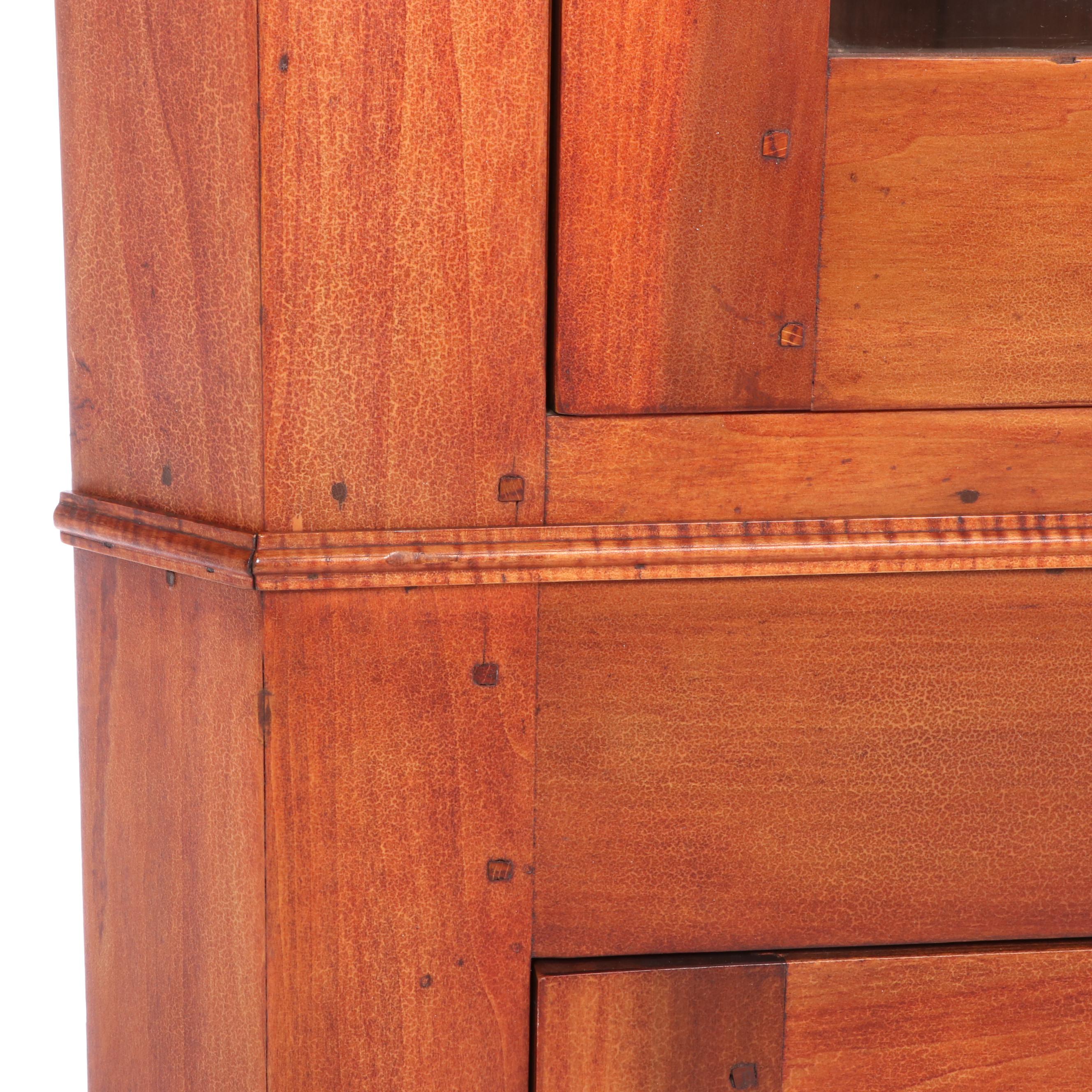 David T. Smith Colonial Style Cherry Finish Corner Cabinet