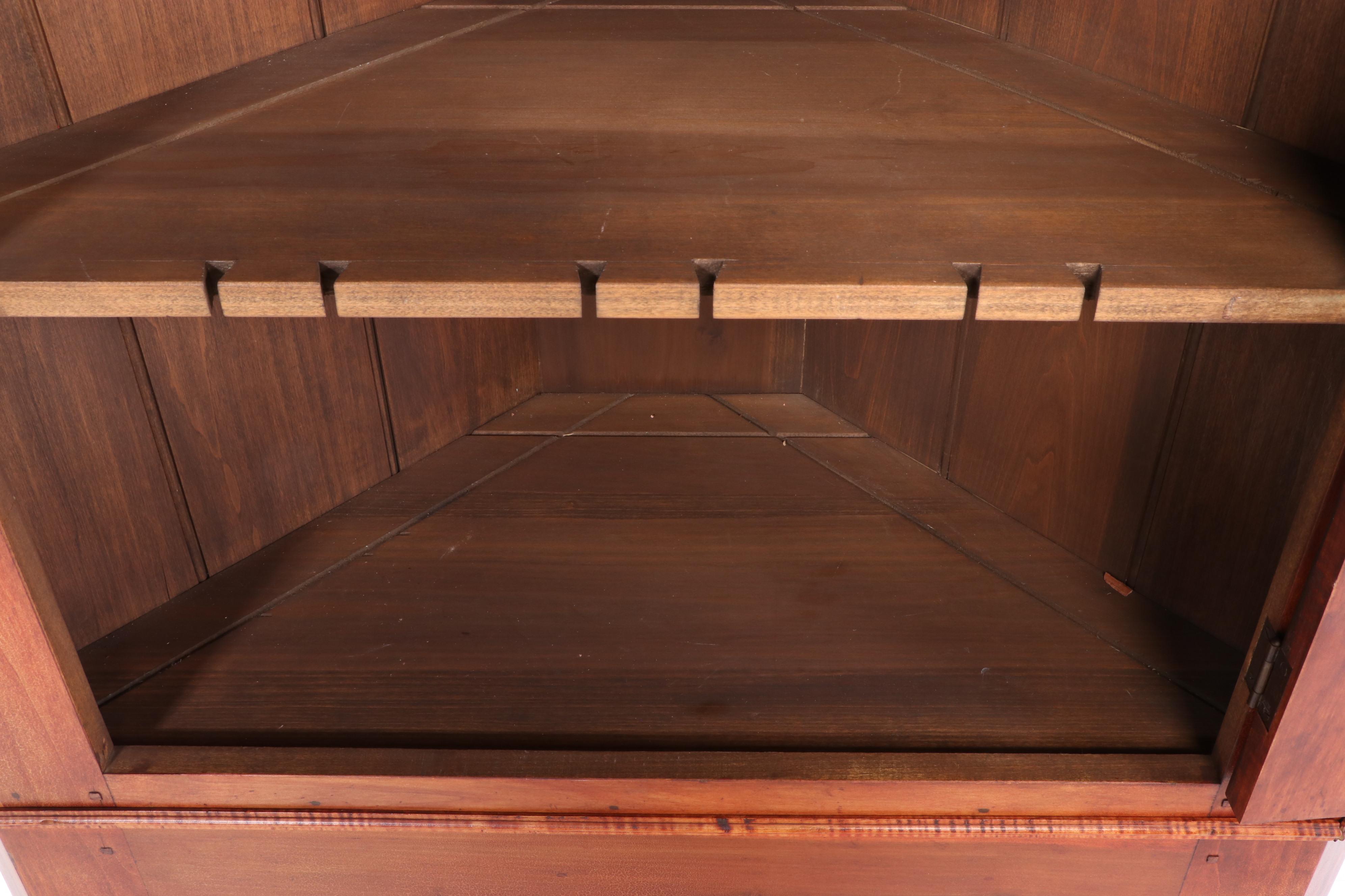 David T. Smith Colonial Style Cherry Finish Corner Cabinet