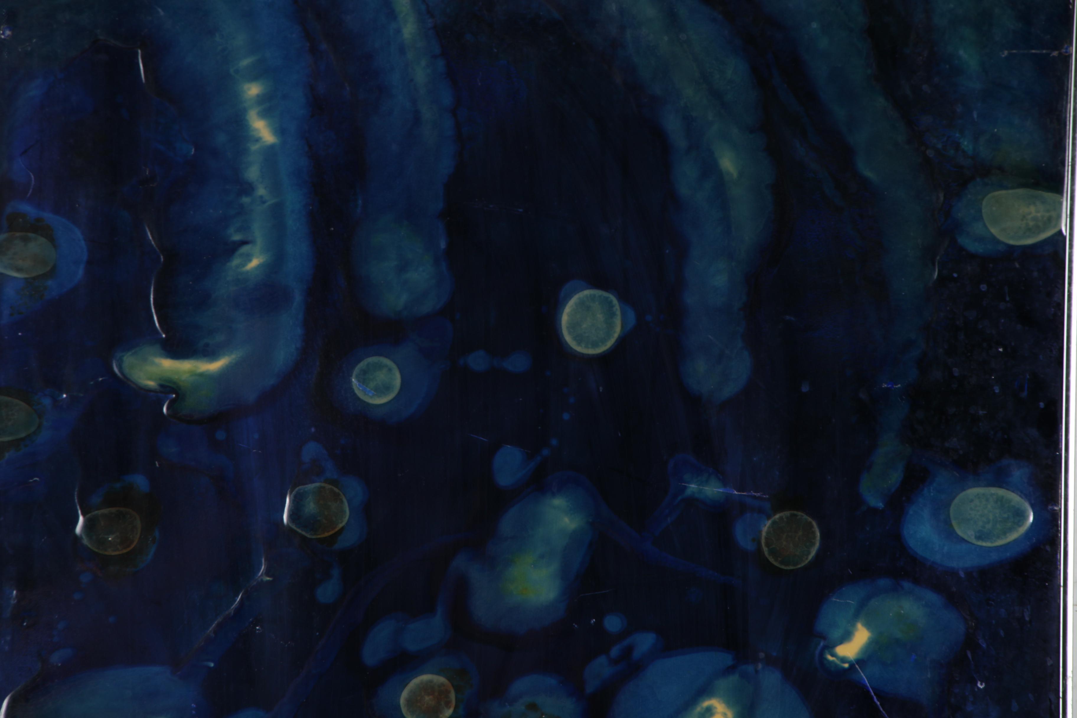 Kanti Campagna Enamel Painting on Metal "Fireworks", 1981