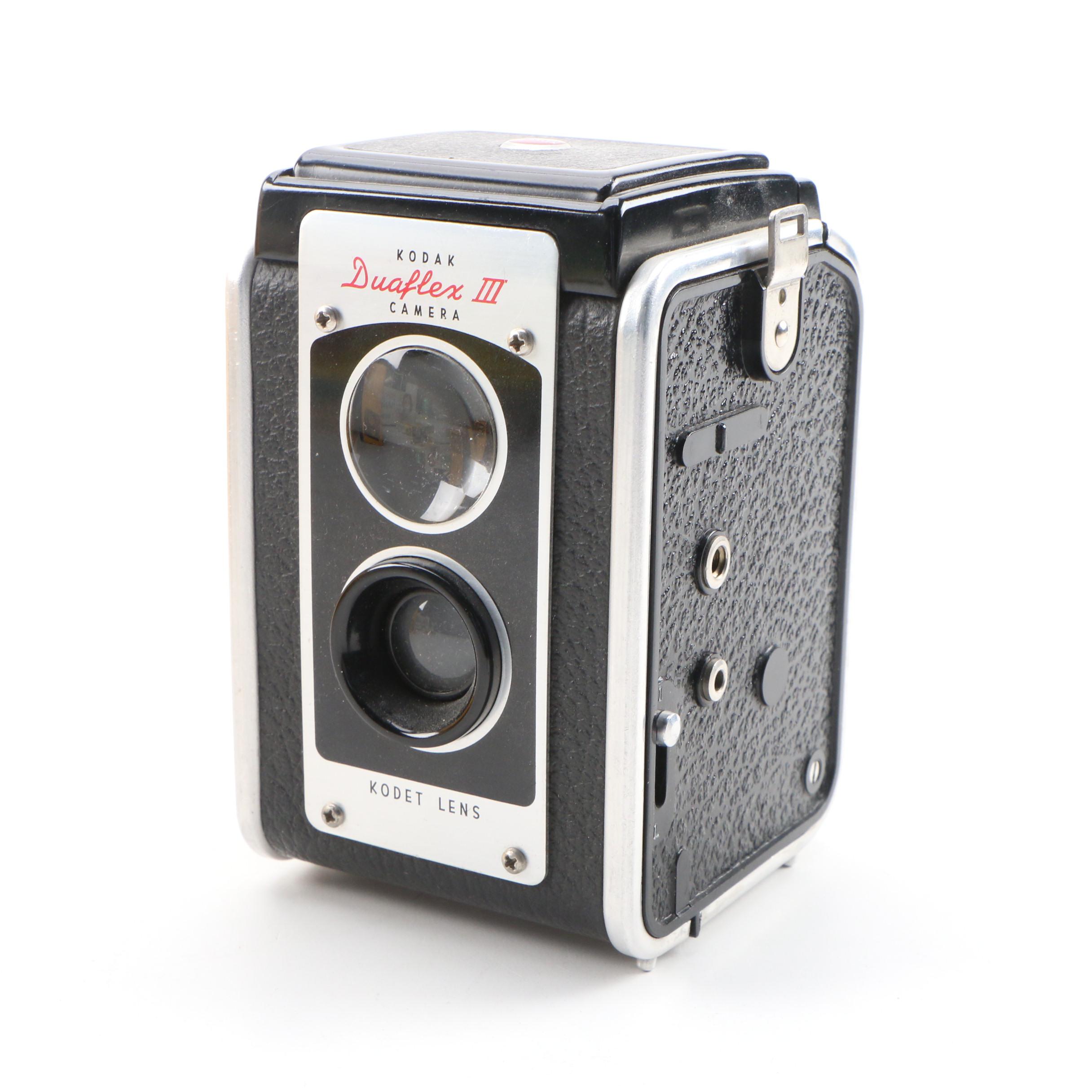 Kodak Brownie Reflex Synchro Model, Duaflex III and Kodalite Flasholder