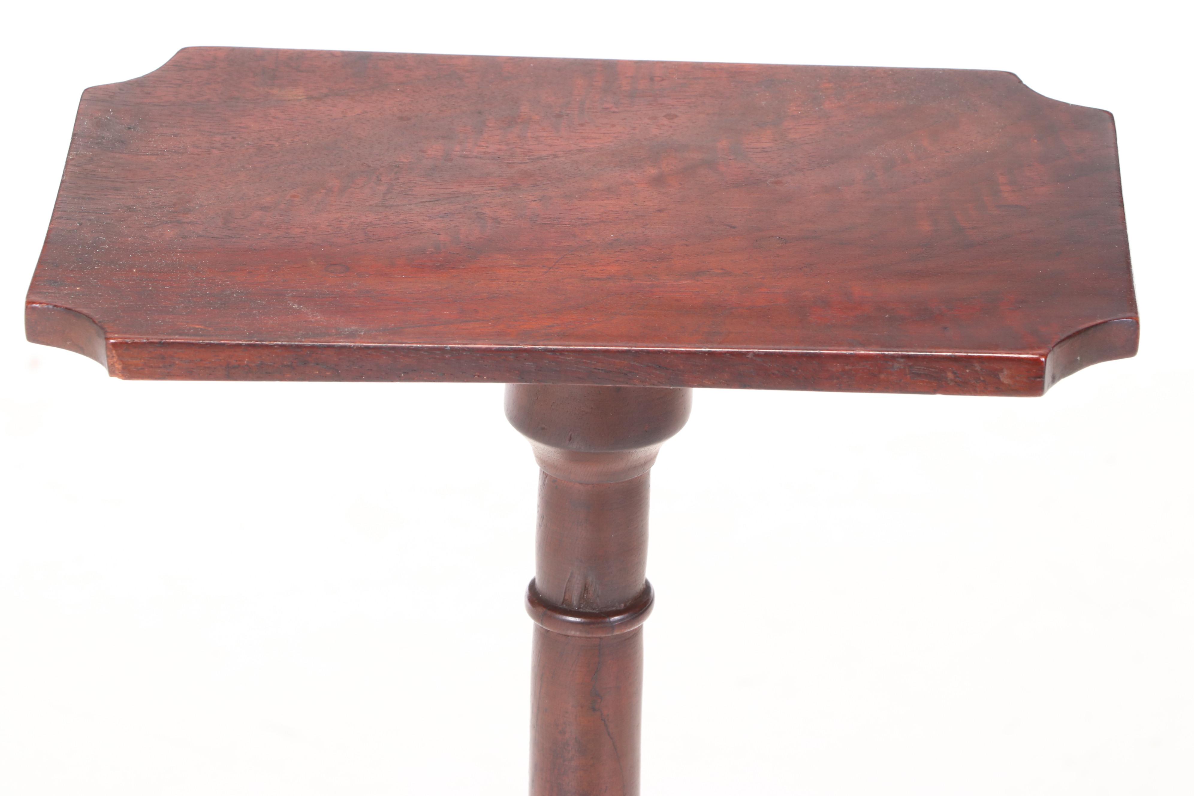 Tonk Late Victorian Birch Piano Stool and Federal Style Mahogany Candlestand