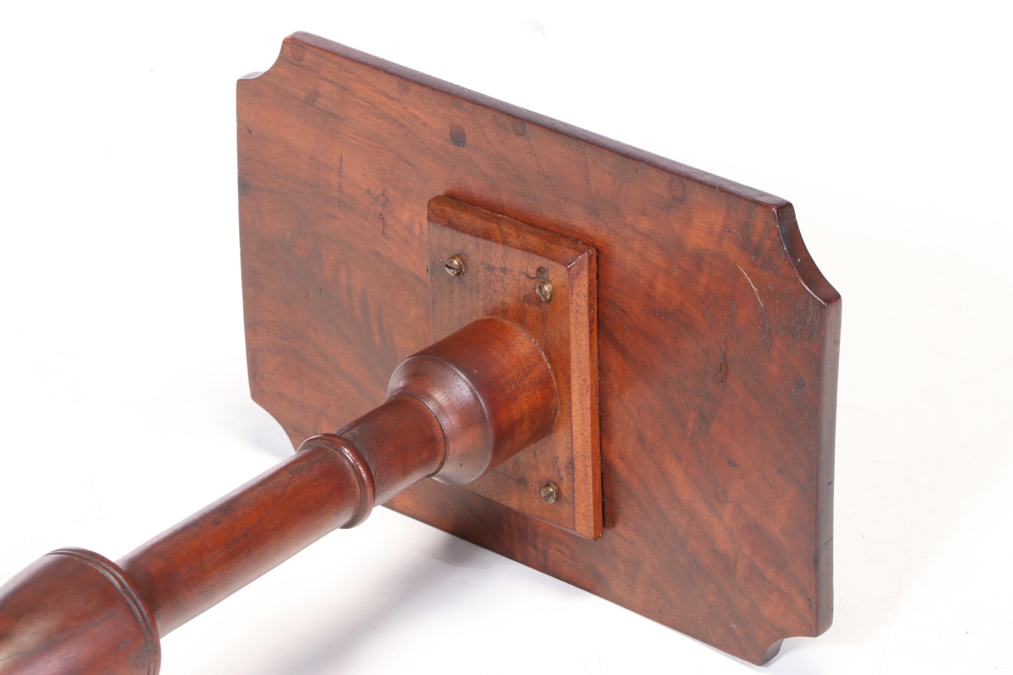 Tonk Late Victorian Birch Piano Stool and Federal Style Mahogany Candlestand