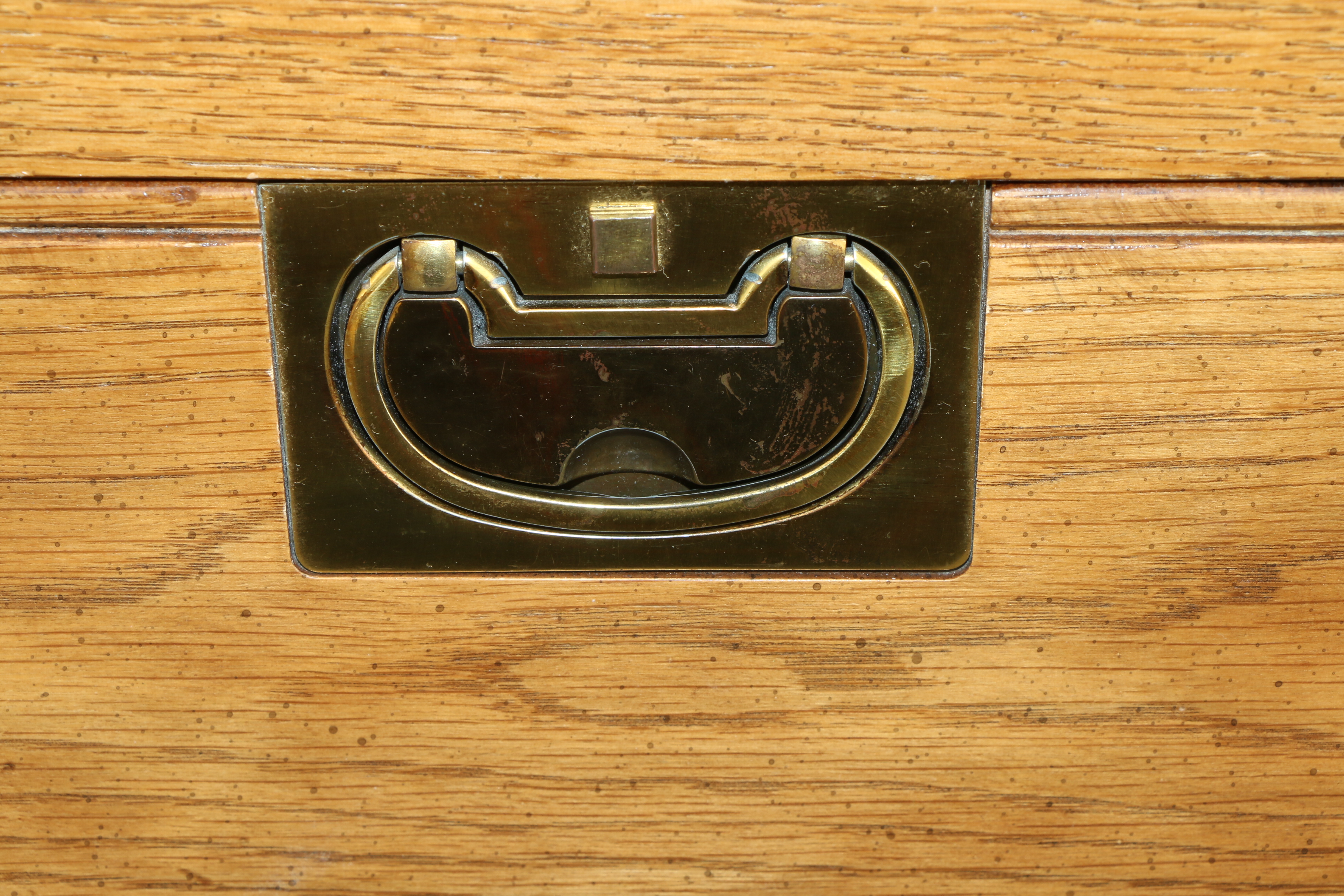 Henredon "Bel Air" Campaign Style Oak Stacked Chests