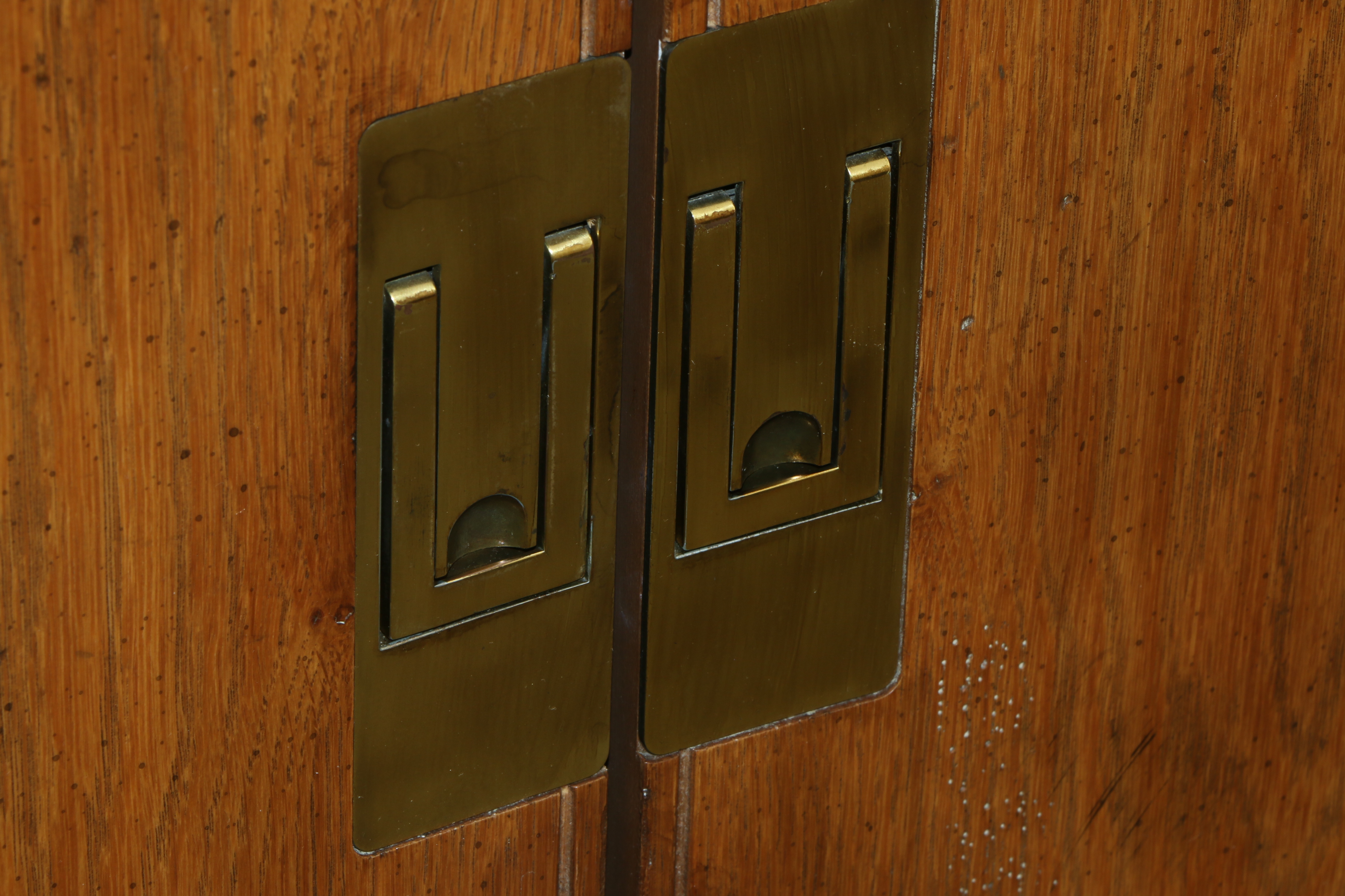 Henredon "Bel Air" Campaign Style Oak Stacked Chests