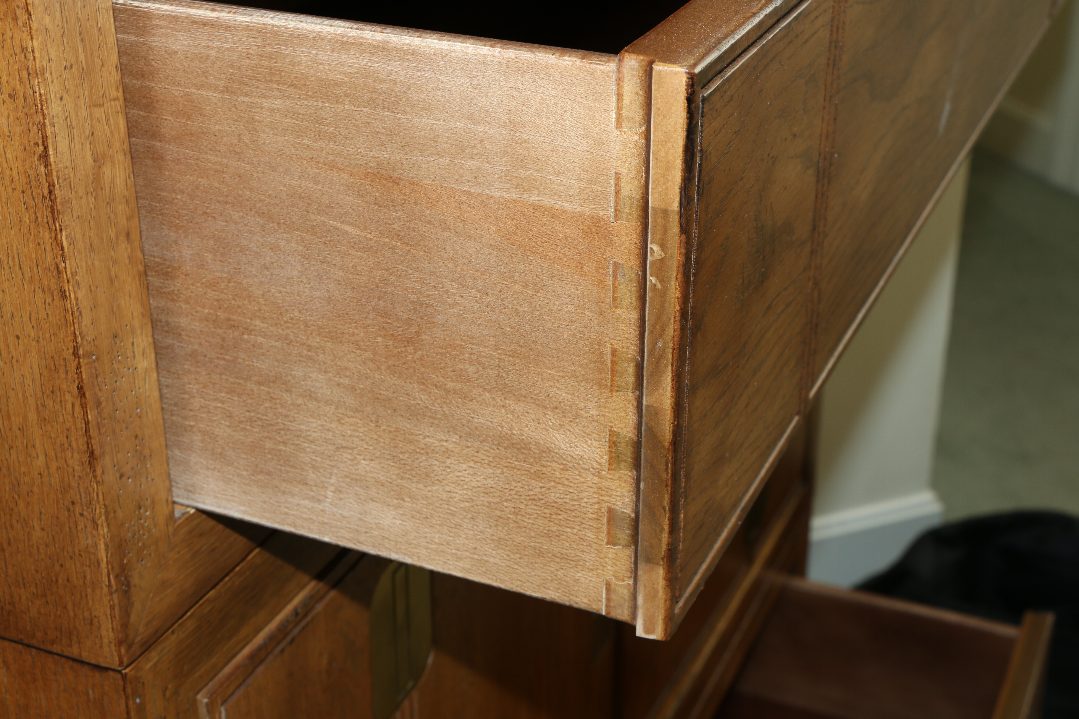 Henredon "Bel Air" Campaign Style Oak Stacked Chests