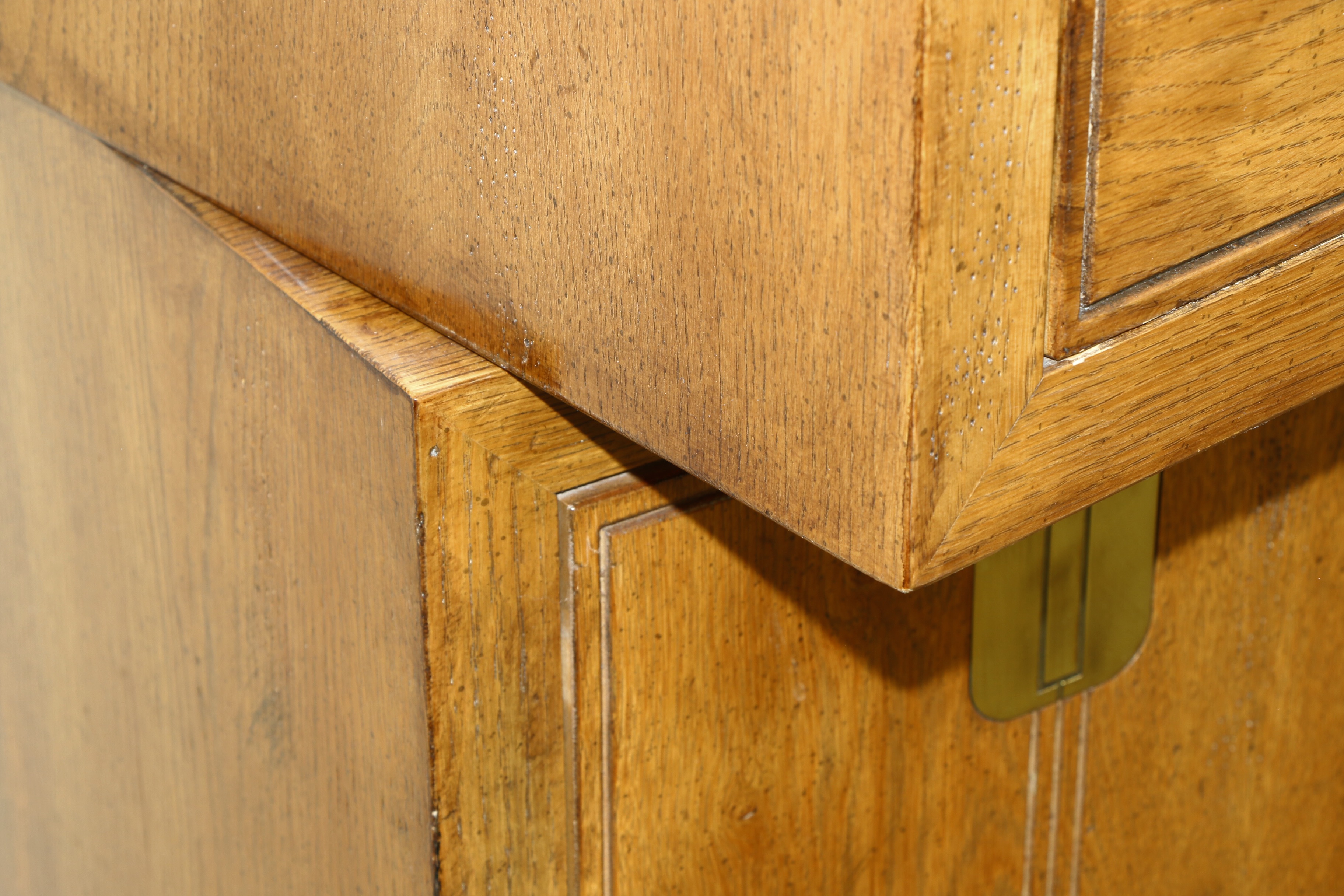 Henredon "Bel Air" Campaign Style Oak Stacked Chests