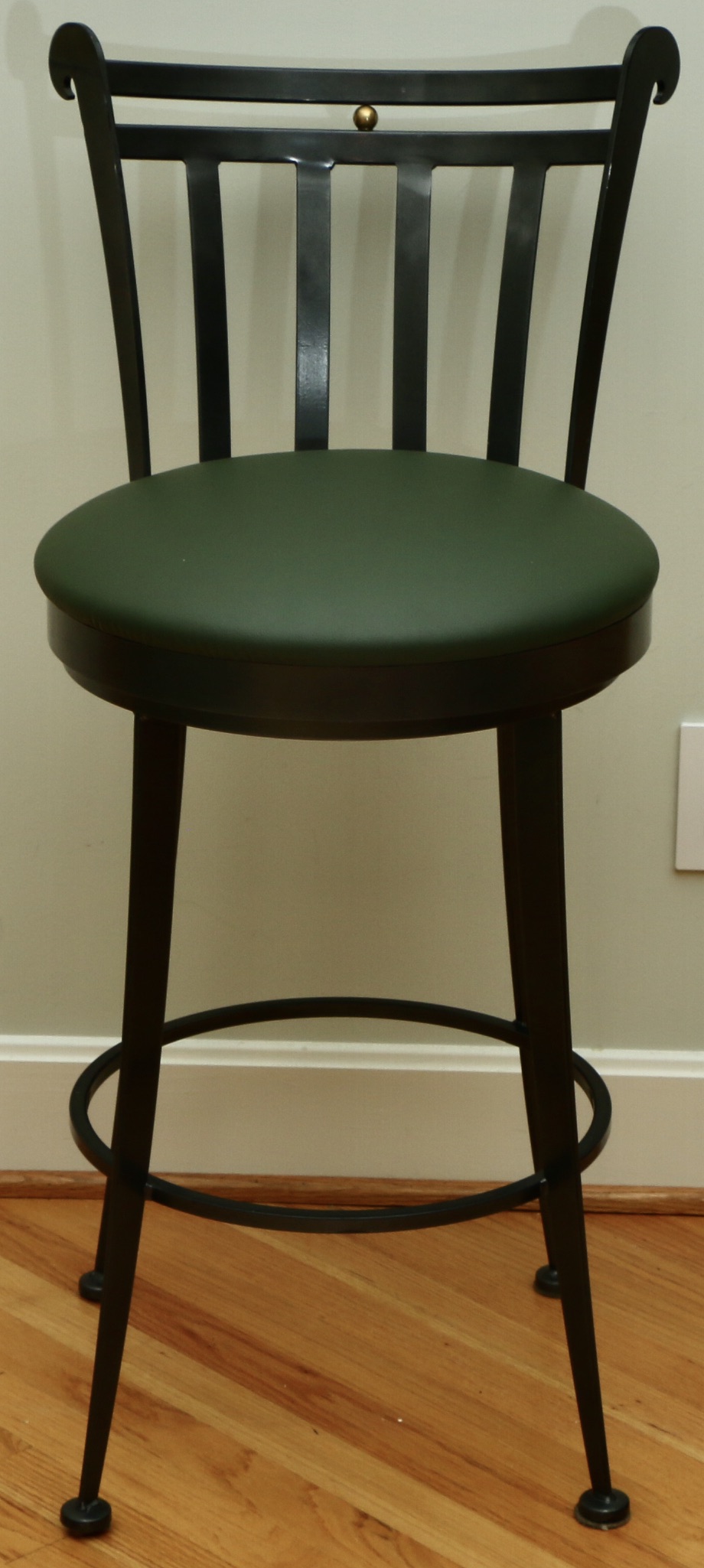 Modern Metal Leather Seat Swivel Counter Stools