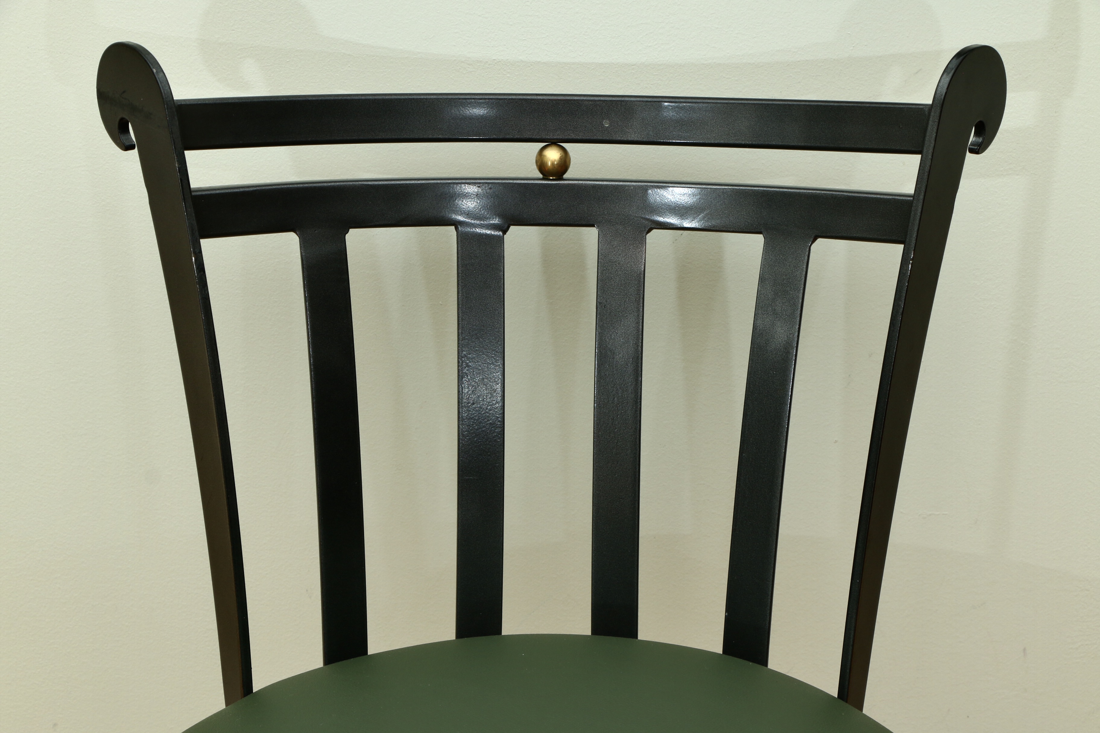 Modern Metal Leather Seat Swivel Counter Stools