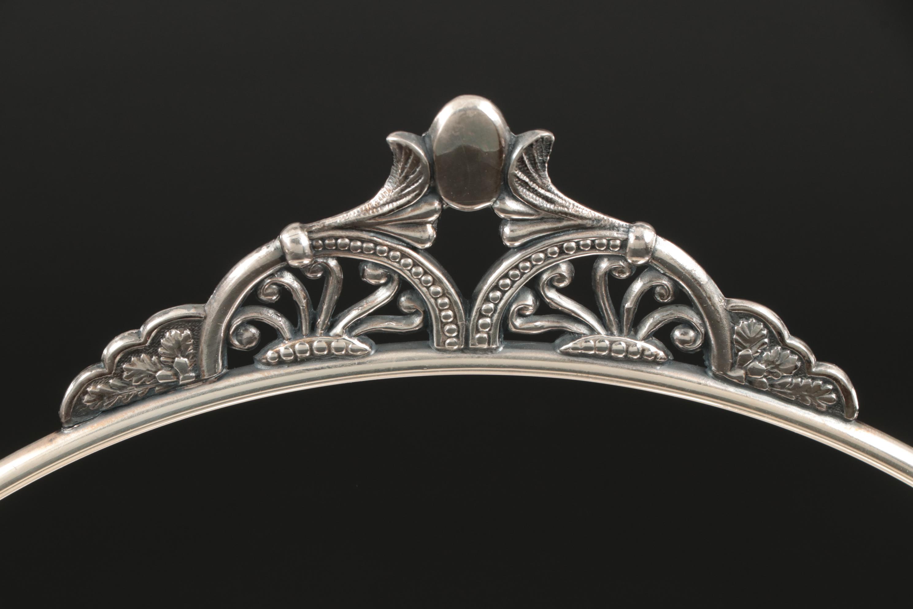 Silver Plated Serving Dishes Including Wallace "Baroque" Clamshell Tray