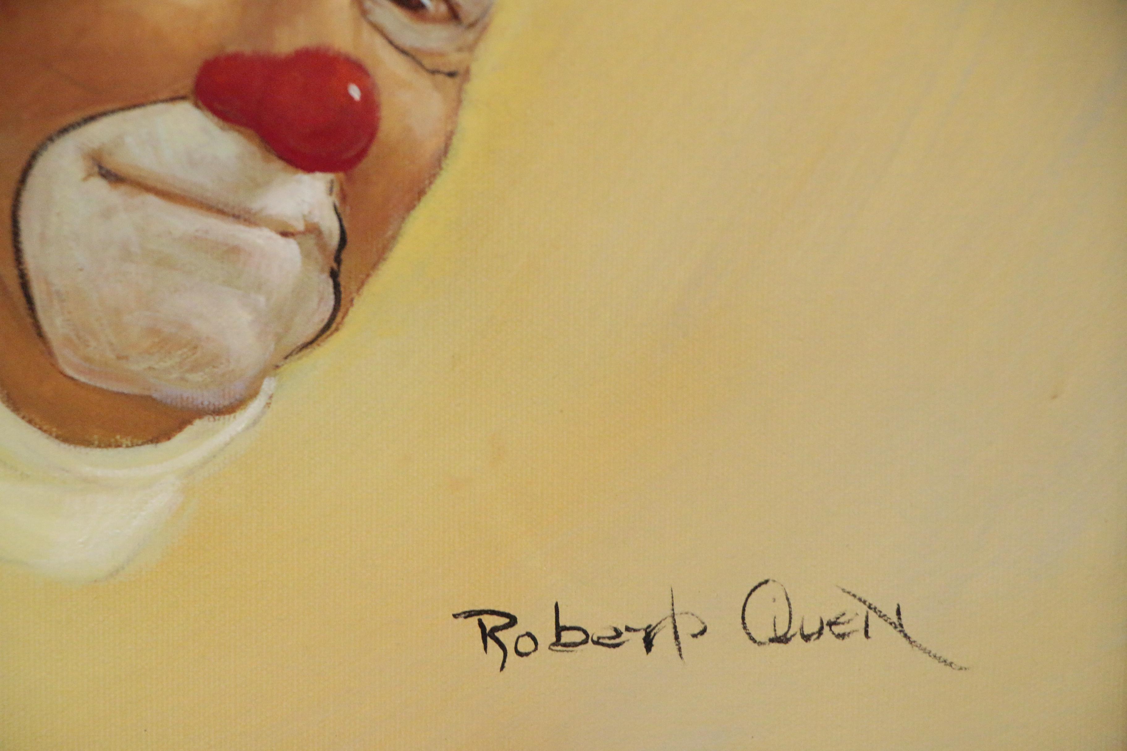 Robert Owen Oil Painting of Four Clowns, Late 20th Century