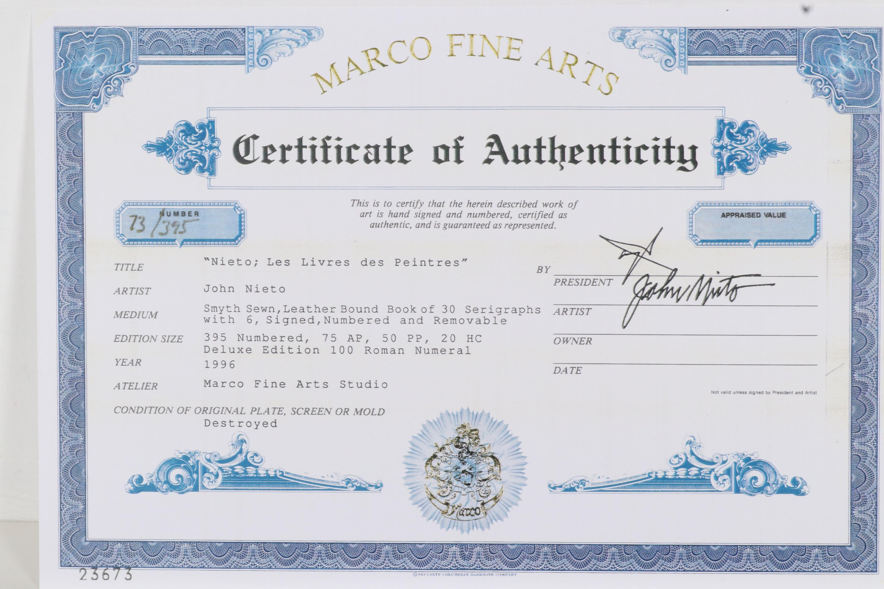 John Nieto Serigraph "Buffalo Medicine", 1996