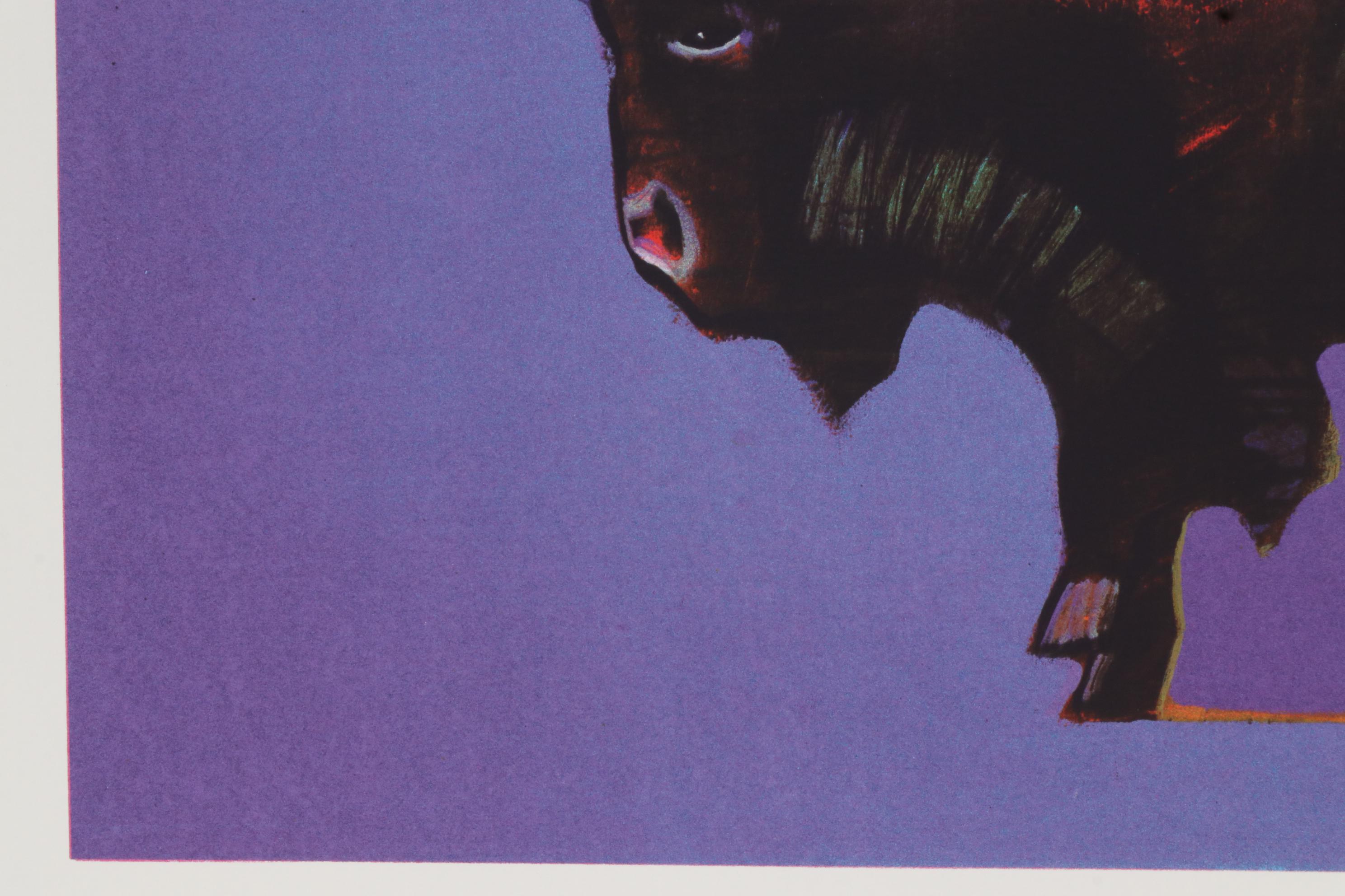 John Nieto Serigraph "Buffalo Dancing the Two-Step in the Sunset", 1996